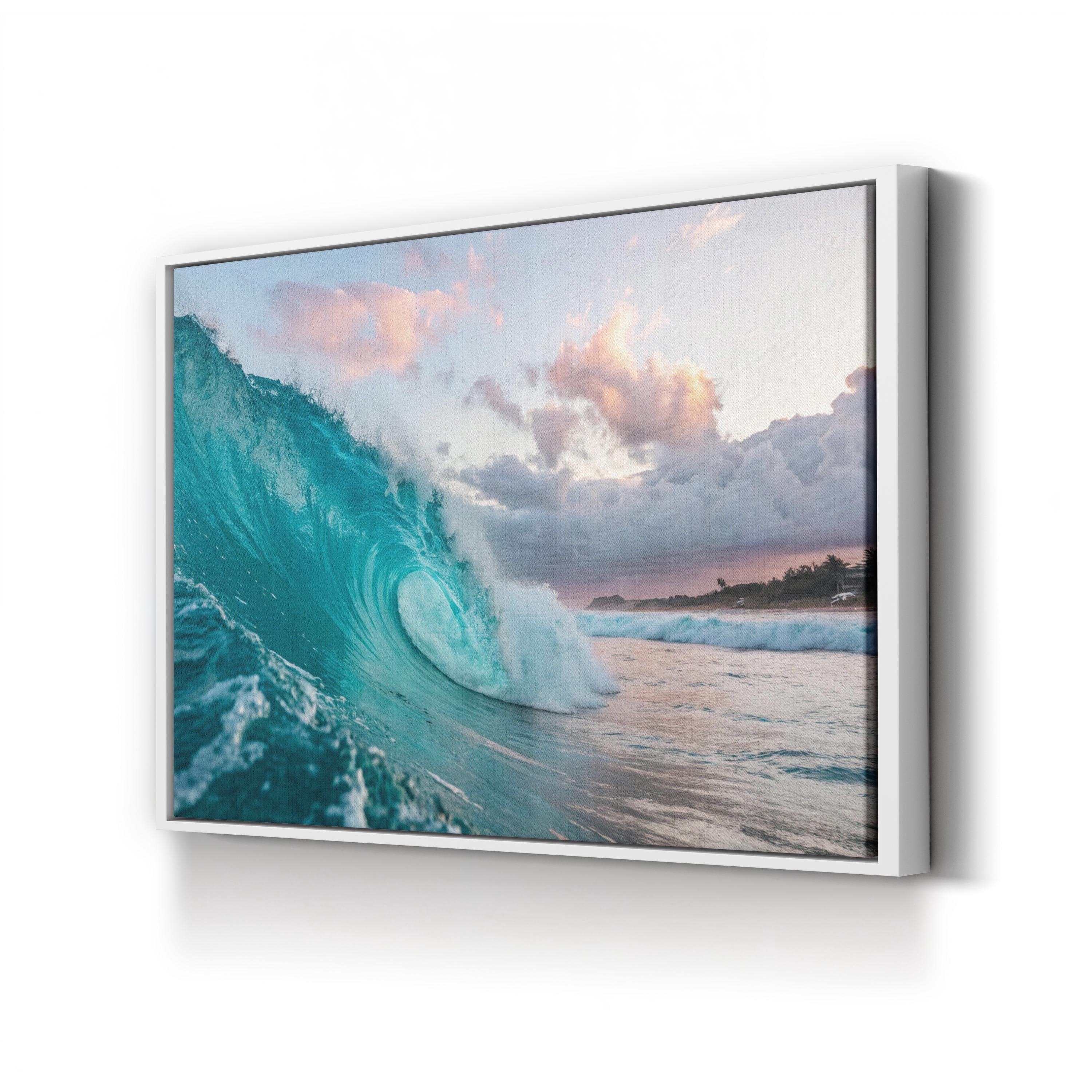 Blue Ocean Waves — Modern Coastal Seascape Canvas Wall Art