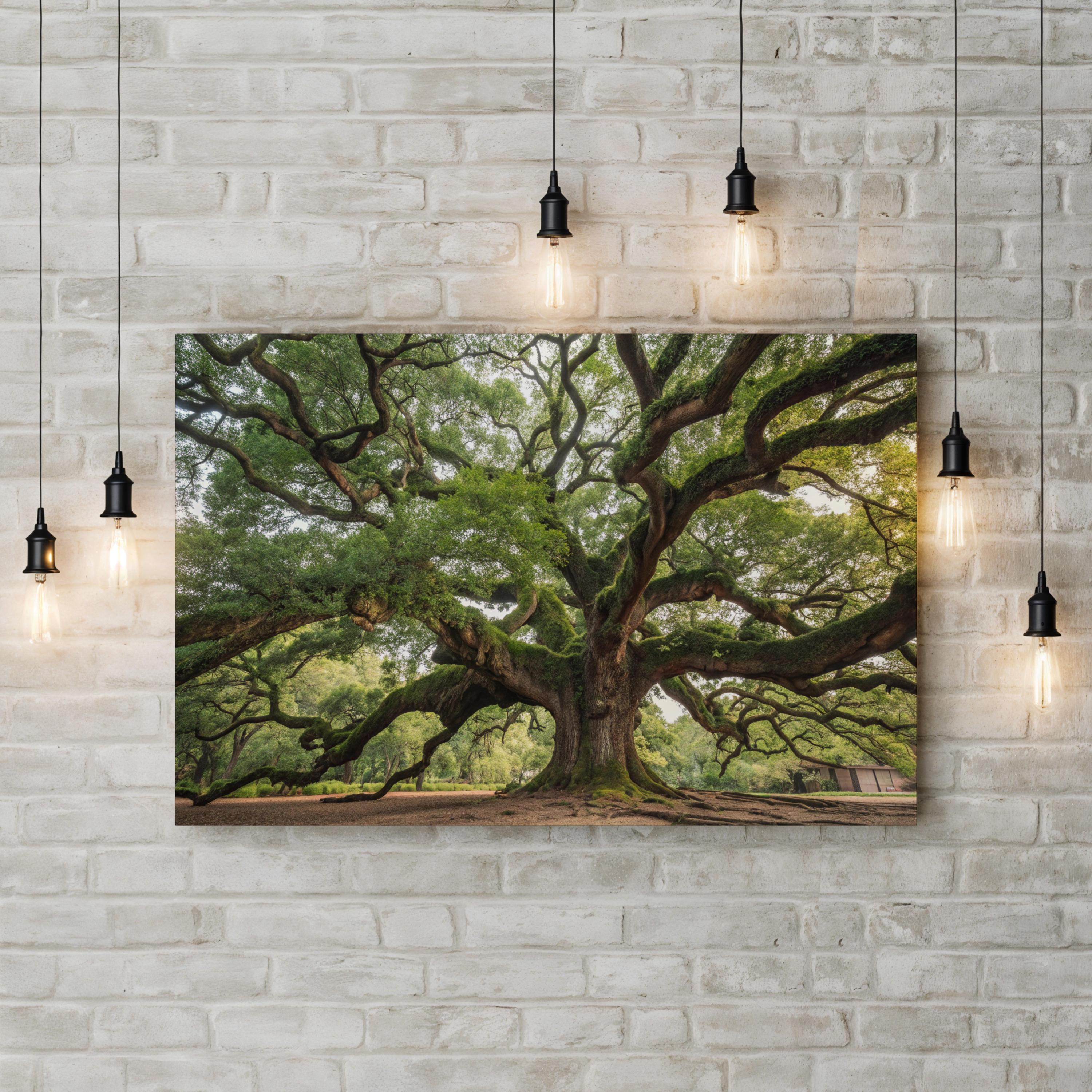 Charleston Angel Oak – Vintage Photography Wall Art | Southern Landscape Canvas Print