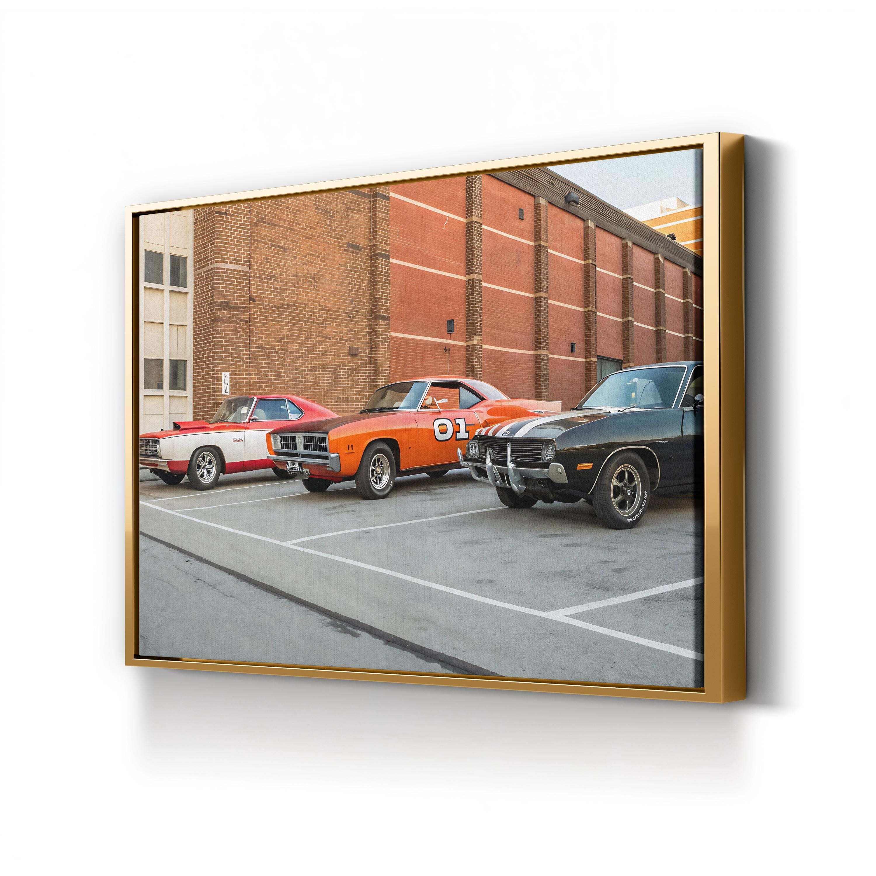 Classic Movie Cars – Vintage Photography Wall Art | Muscle Car Canvas Print
