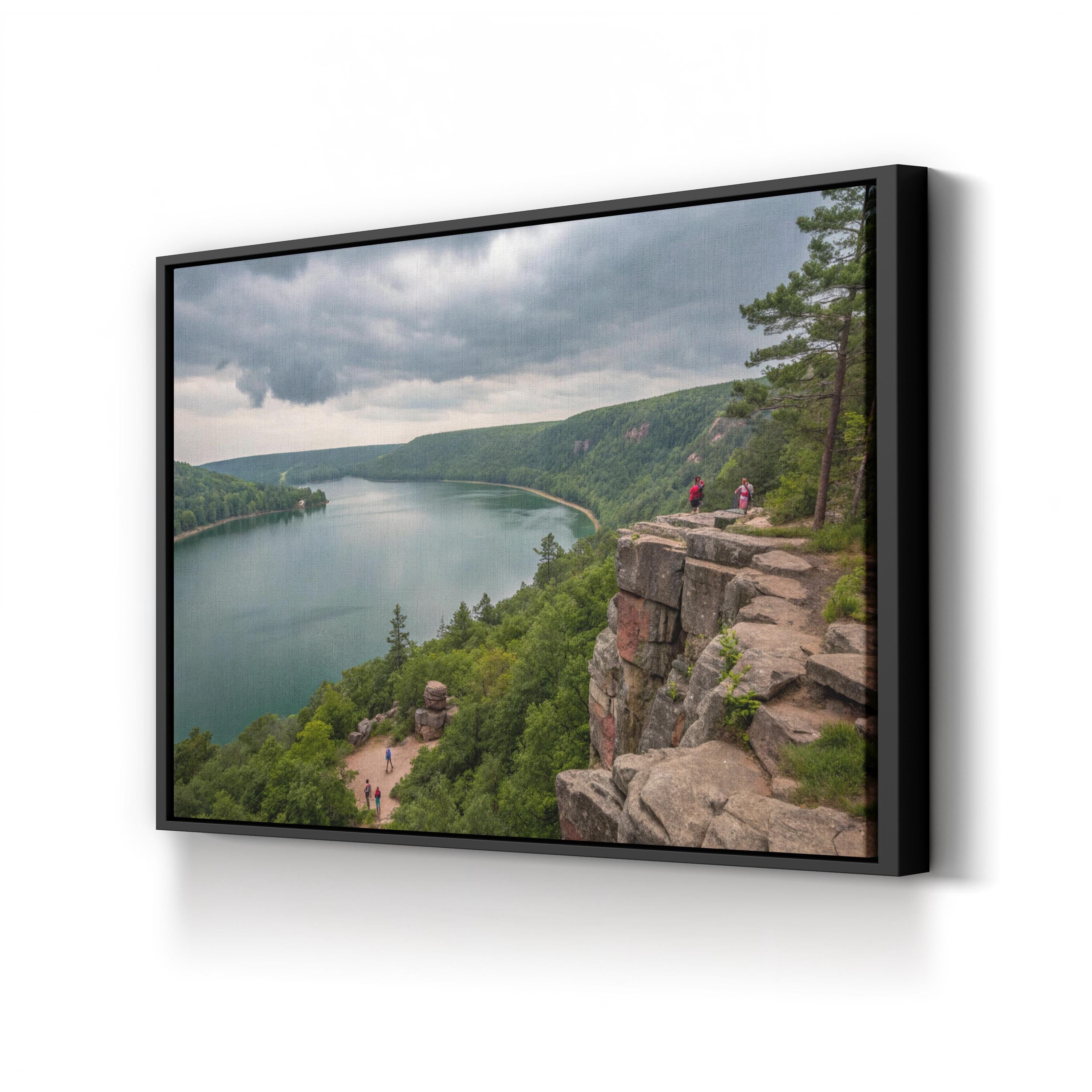 Devil's Lake State Park – Vintage Photography Wall Art | Wisconsin Landscape Canvas Print