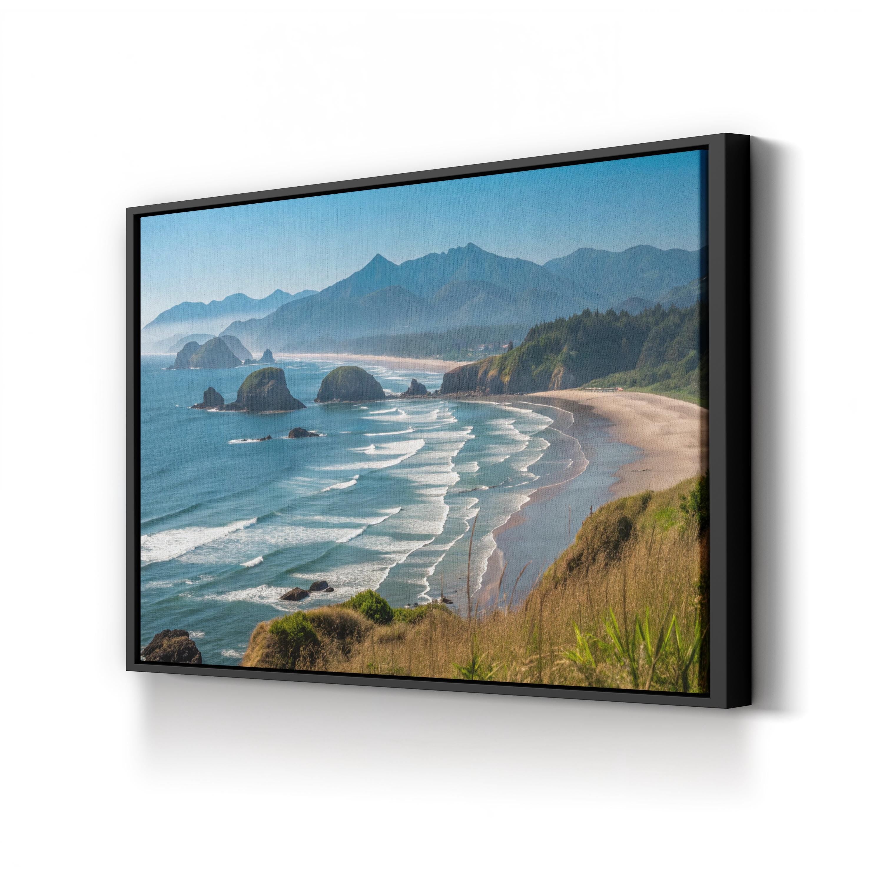 Ecola State Park Canvas Print – Coastal Ocean Landscape Wall Art