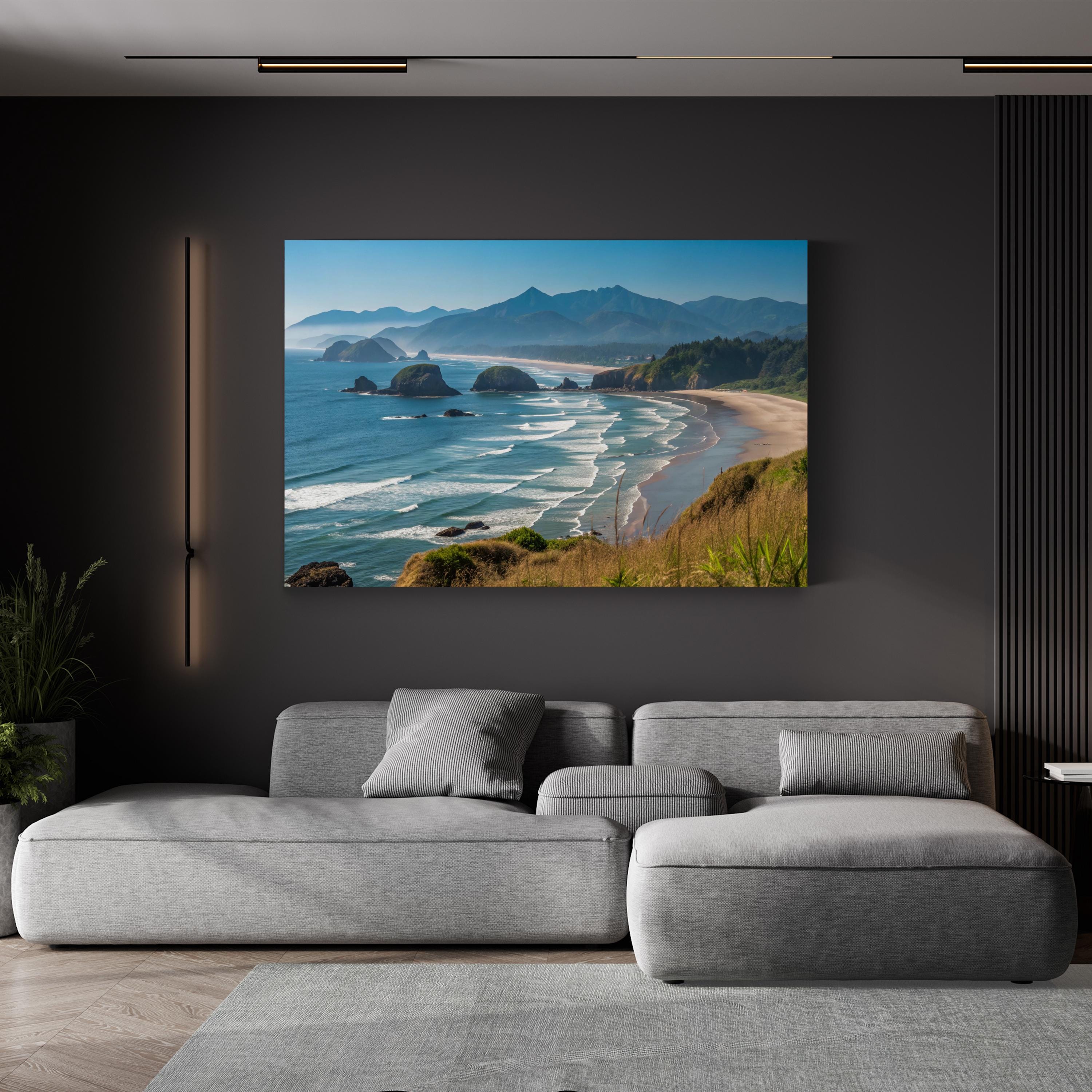 Ecola State Park Canvas Print – Coastal Ocean Landscape Wall Art