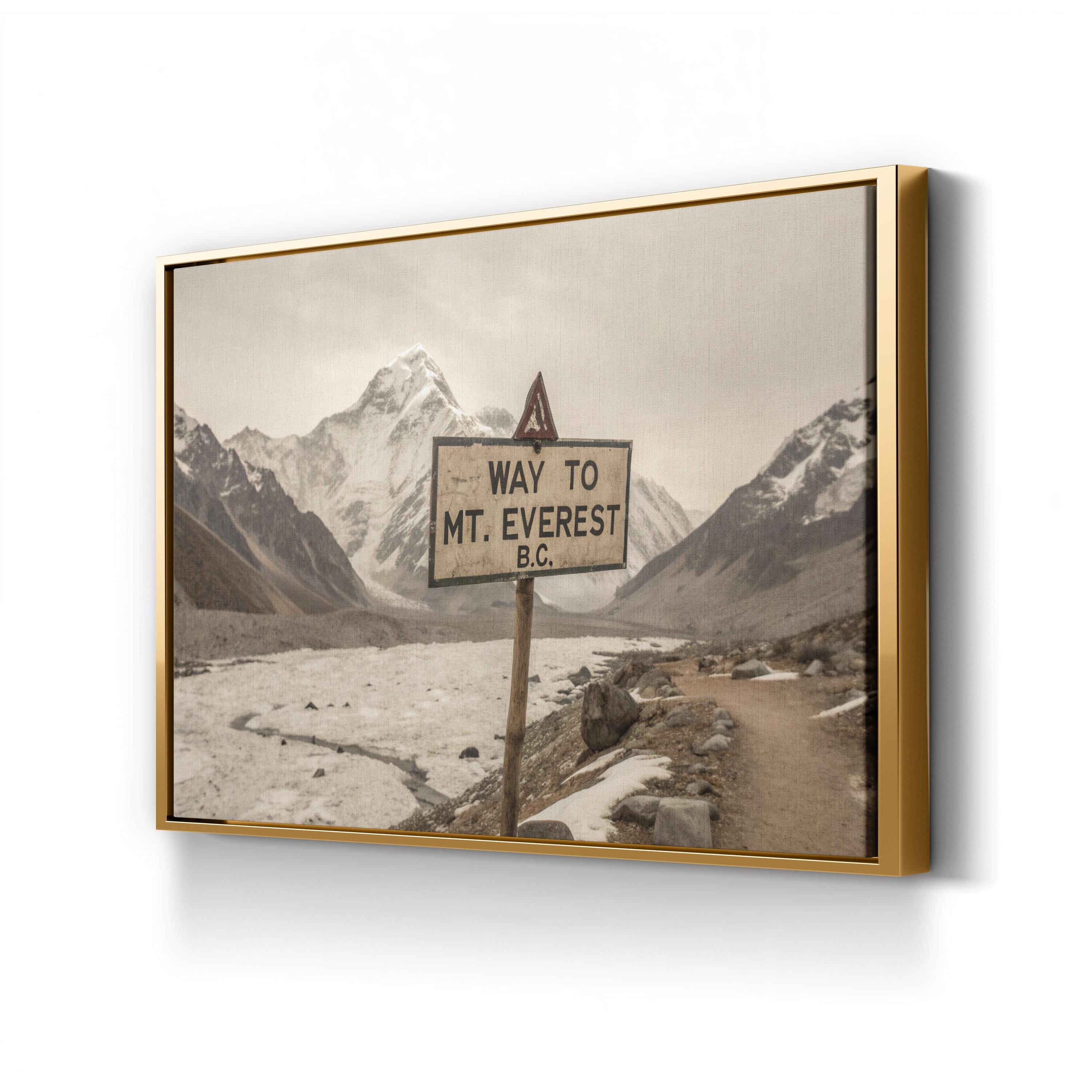 Everest Base Camp, Himalayas – Vintage Photography Wall Art | Mountain Landscape Canvas Print