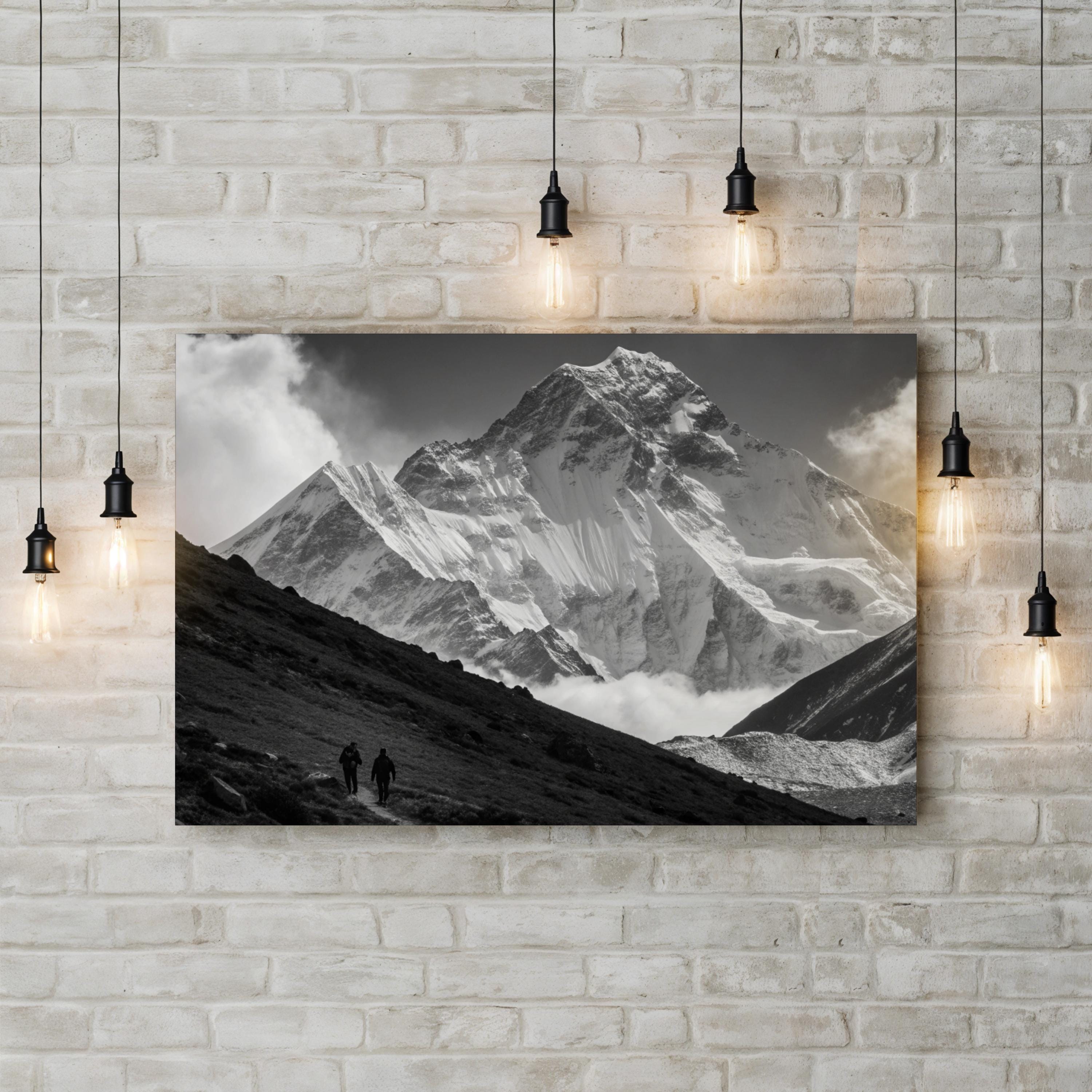 Mount Everest – Vintage Photography Wall Art | Himalayan Landscape Canvas Print