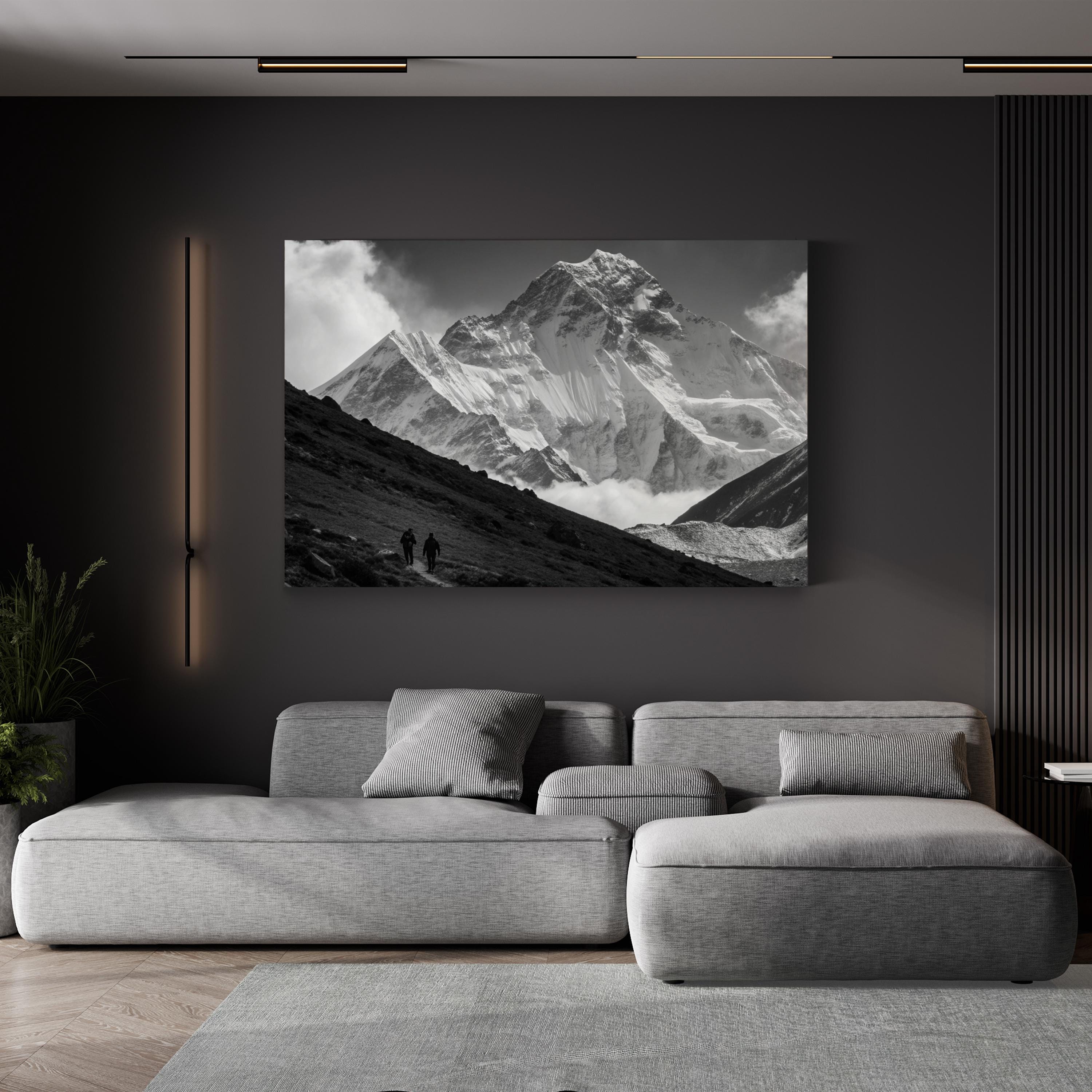 Mount Everest – Vintage Photography Wall Art | Himalayan Landscape Canvas Print