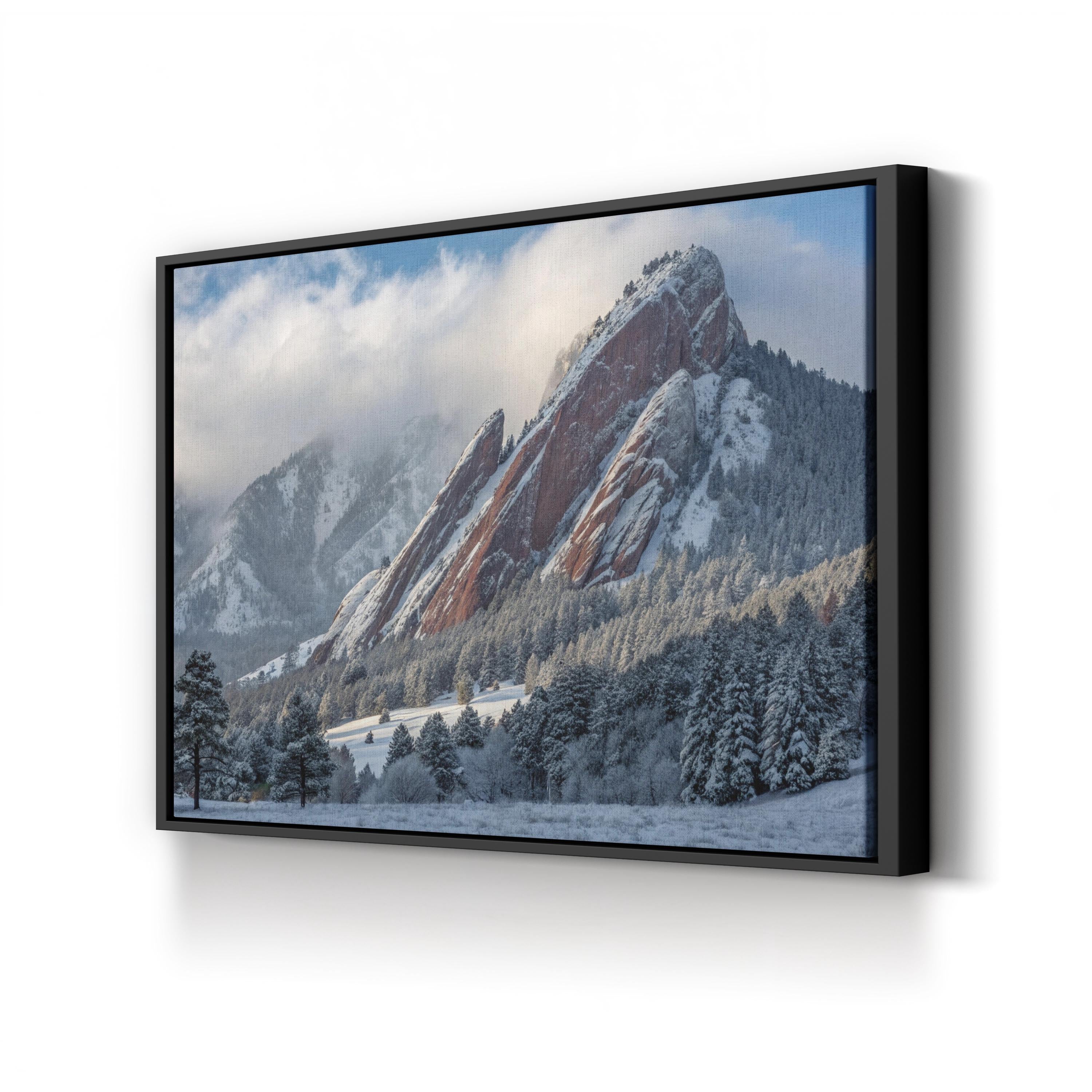 Flatirons Rocky Mountain – Vintage Photography Wall Art | Colorado Landscape Canvas Print