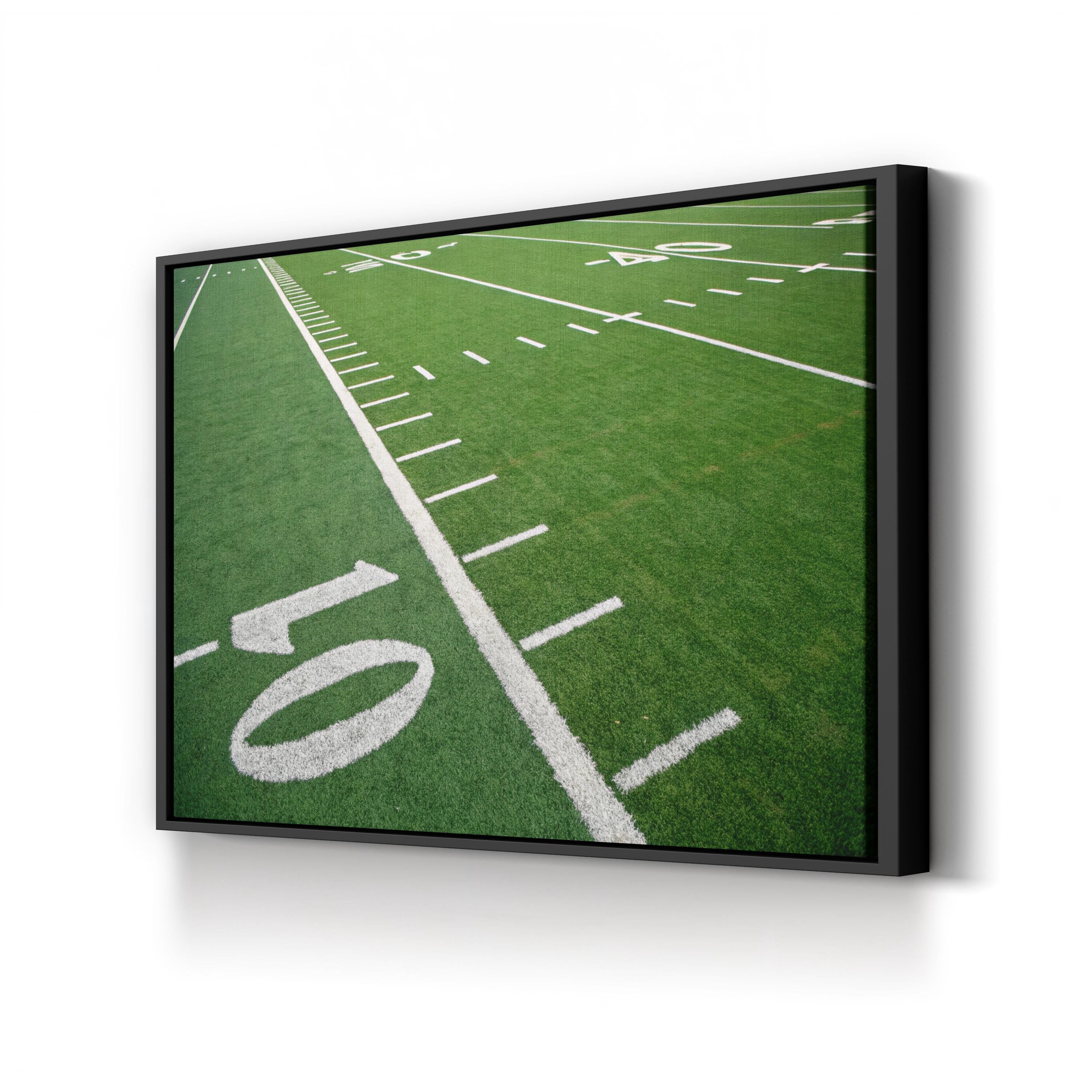 Football Field Turf – Vintage Photography Wall Art | Sports Canvas Print