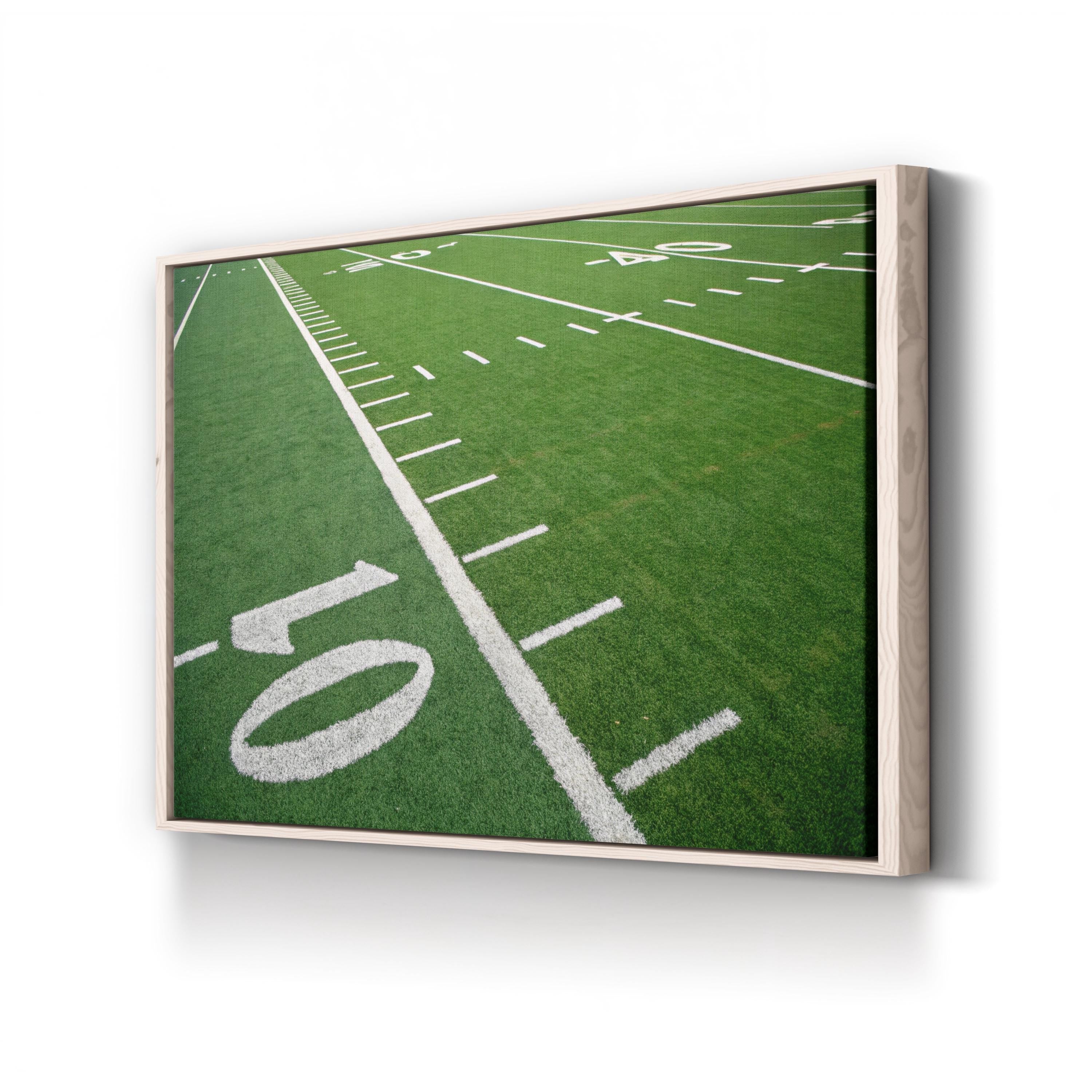 Football Field Turf – Vintage Photography Wall Art | Sports Canvas Print