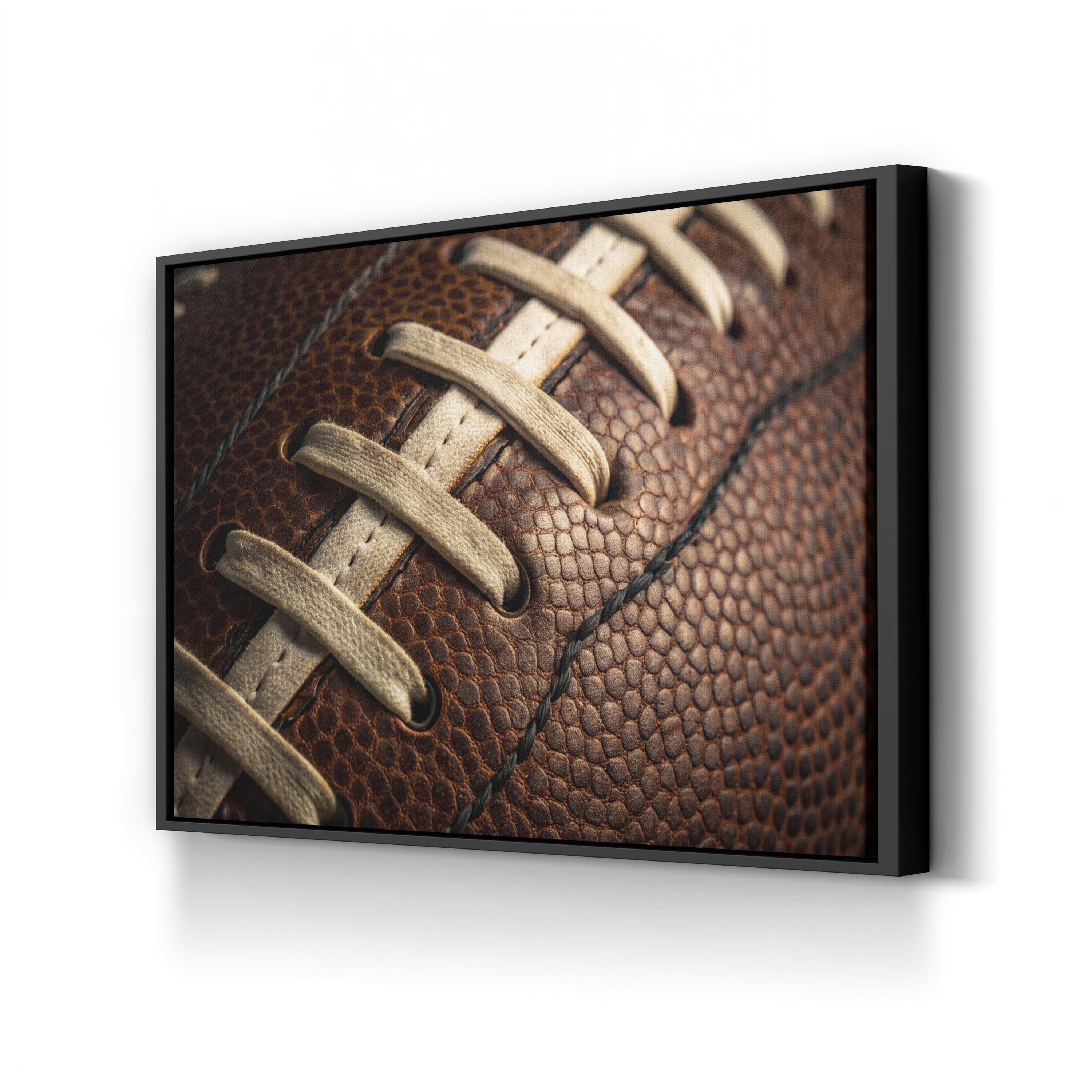 Football Laces Close-Up – Vintage Photography Wall Art | Sports Canvas Print