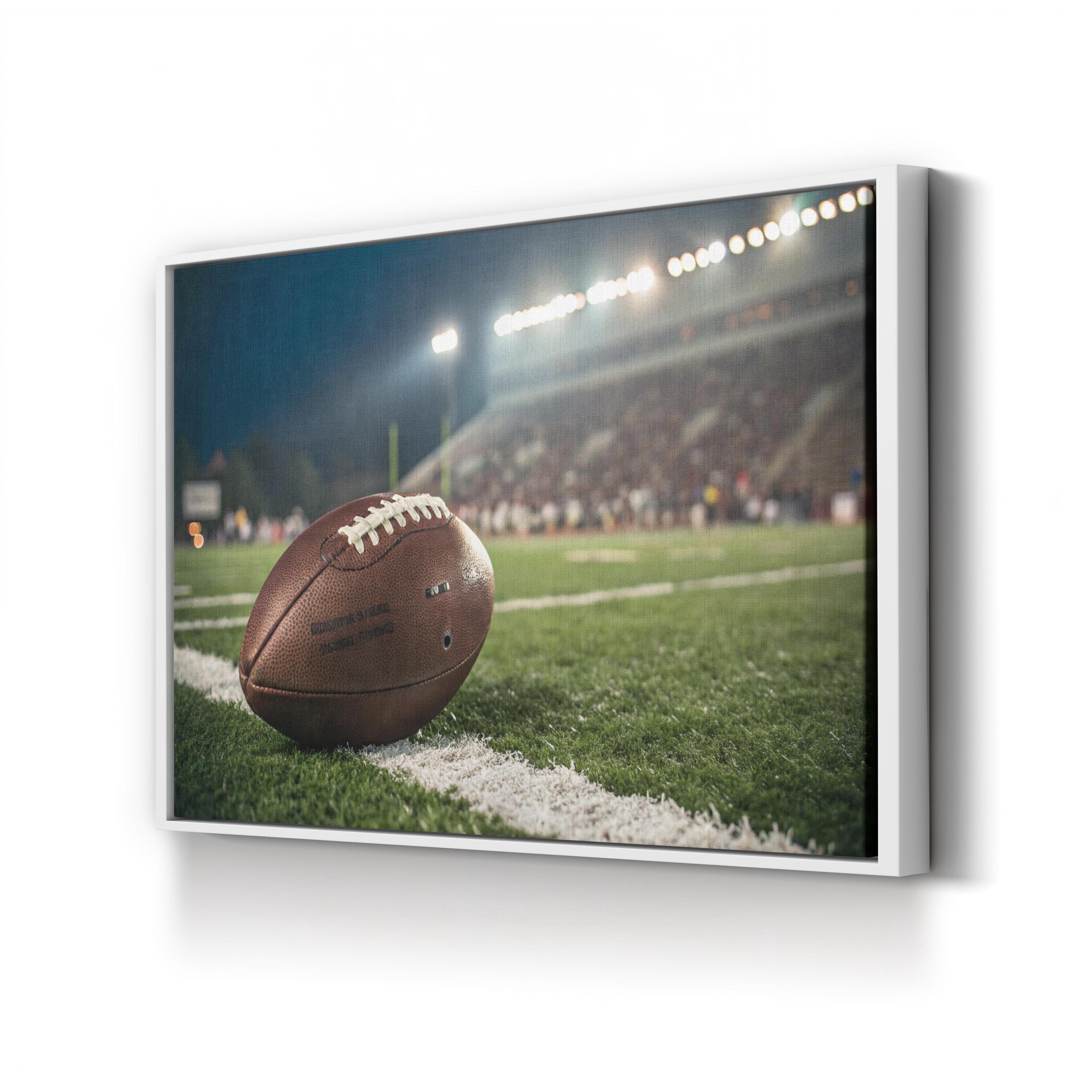 Classic Leather Football – Vintage Photography Wall Art | Stadium Sports Canvas Print