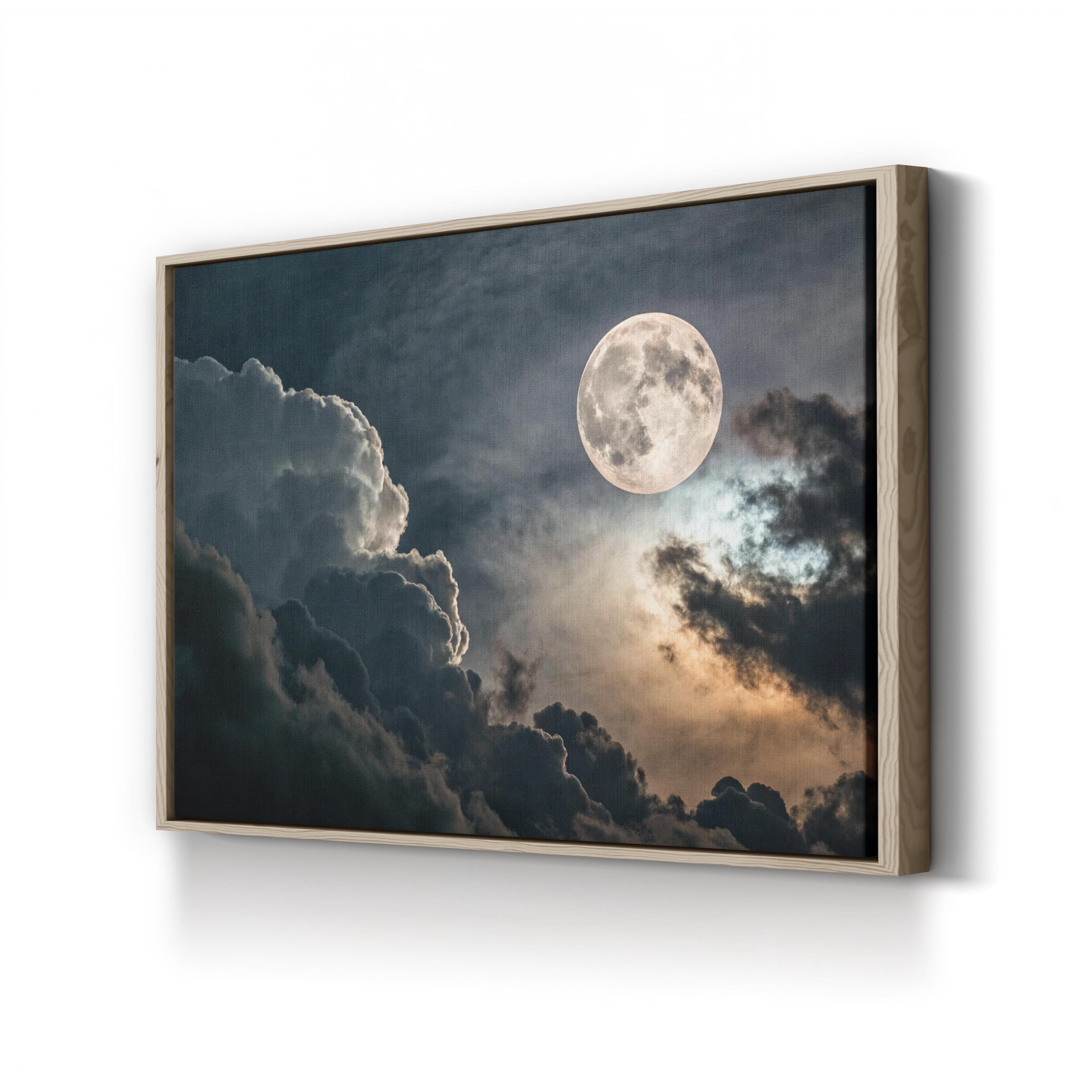 Mystical Full Moon – Vintage Photography Wall Art | Celestial Night Canvas Print