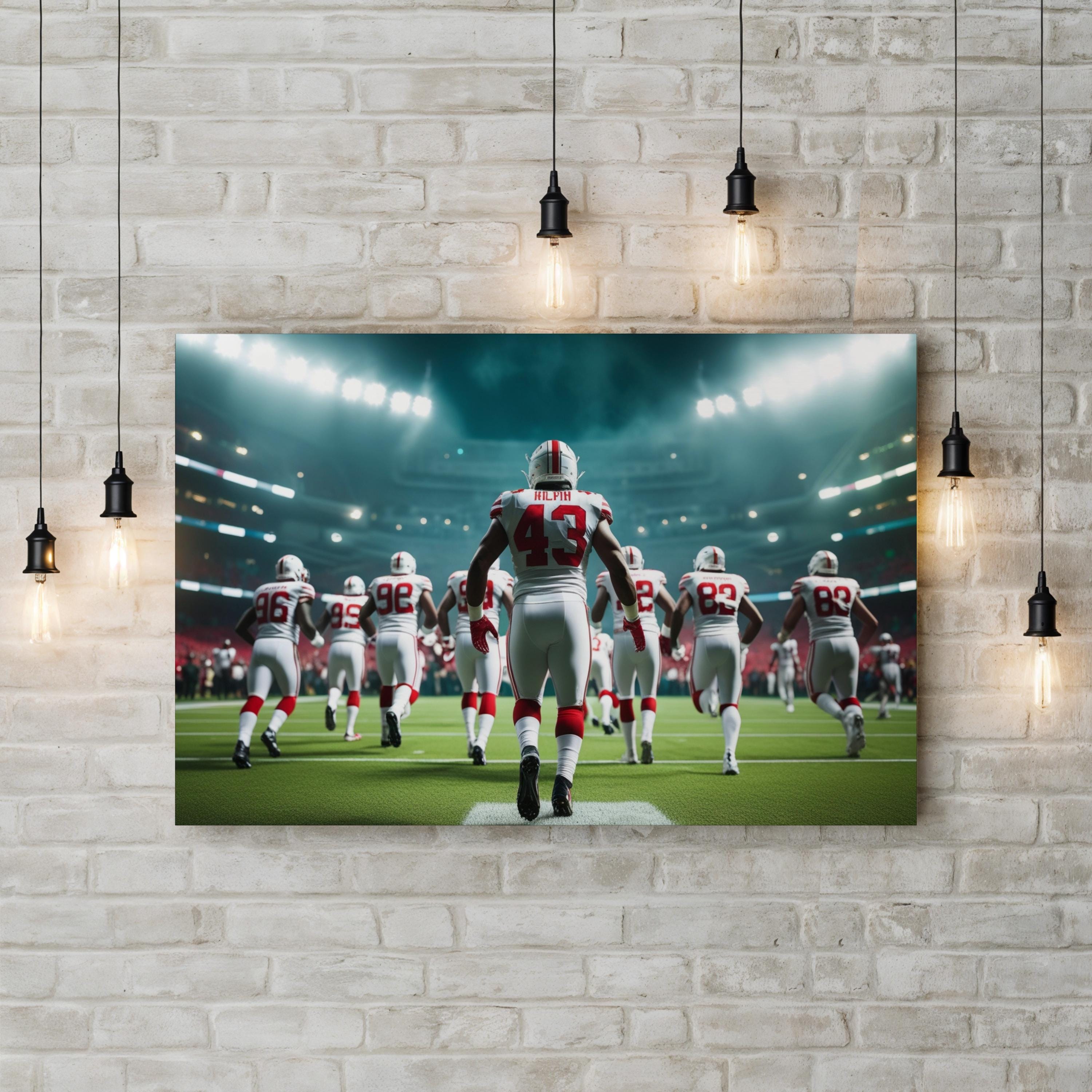 Football Game Day Stadium – Vintage Photography Wall Art | Sports Canvas Print