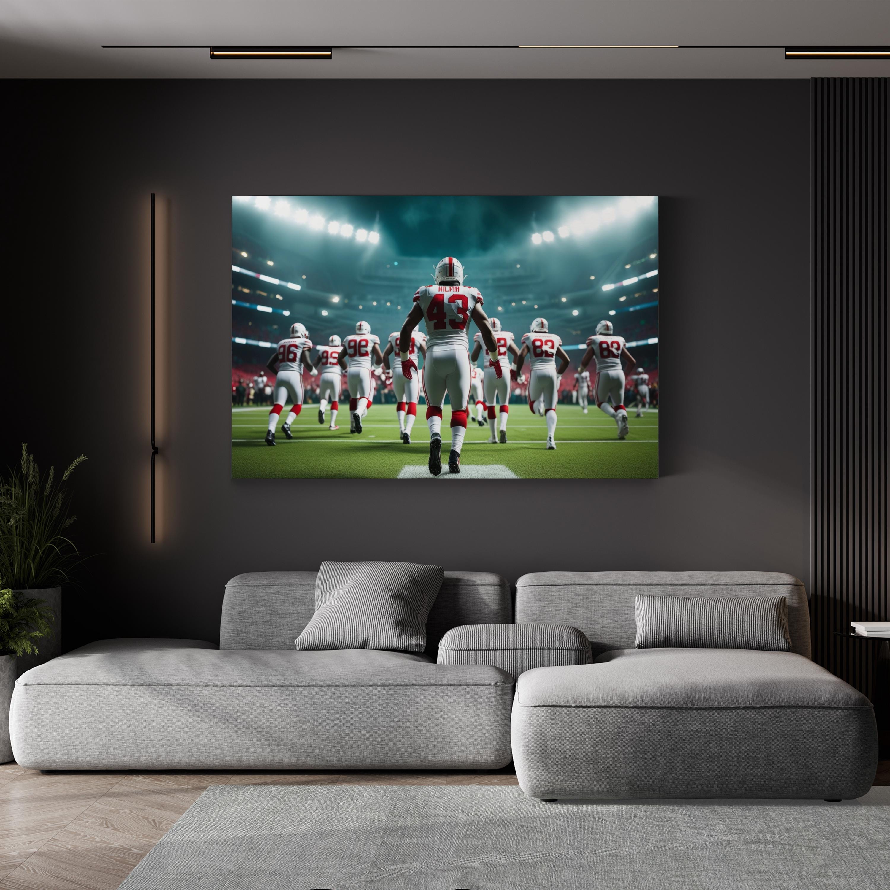 Football Game Day Stadium – Vintage Photography Wall Art | Sports Canvas Print