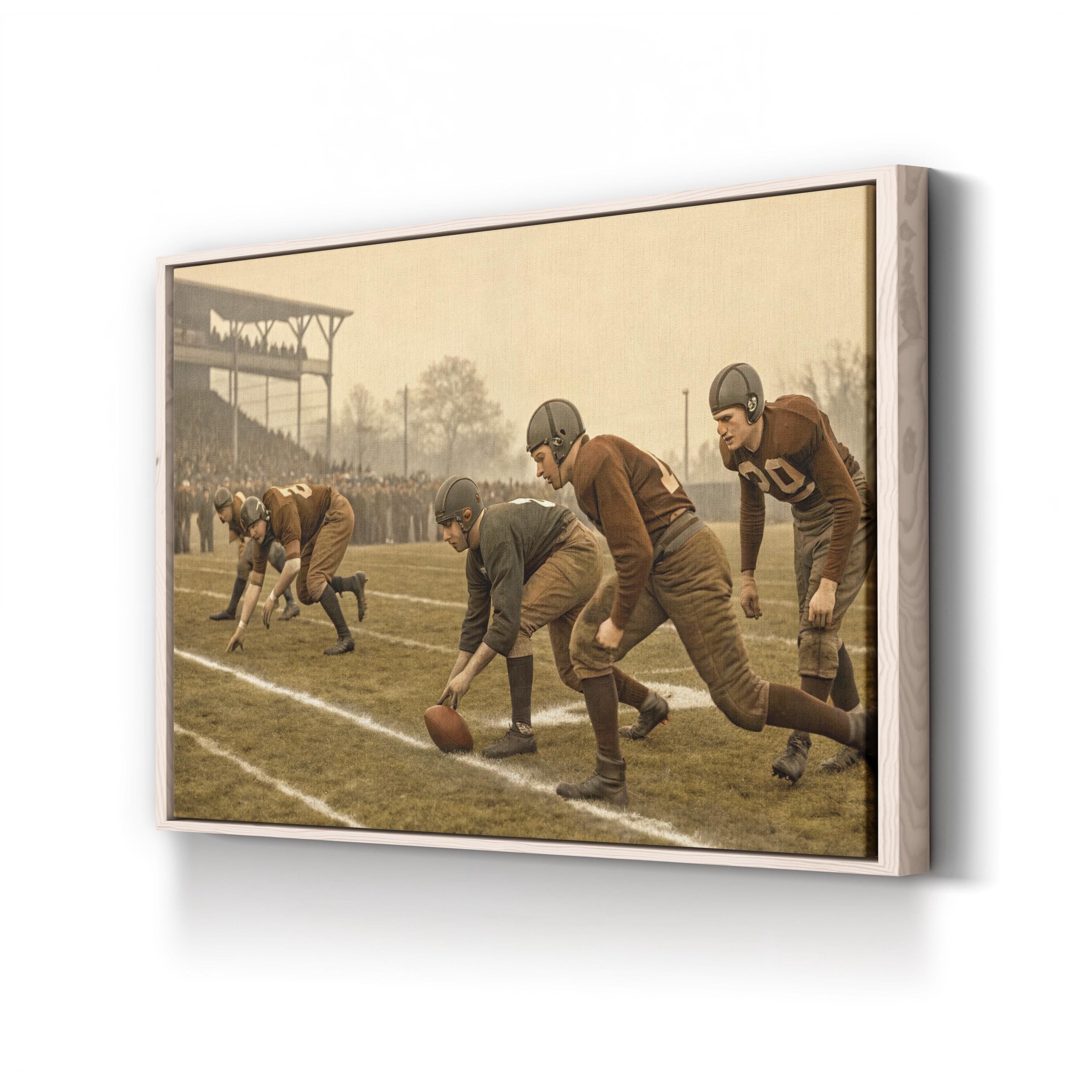 19th Century Football Match – Period Illustration Wall Art | Vintage Sports Canvas Print