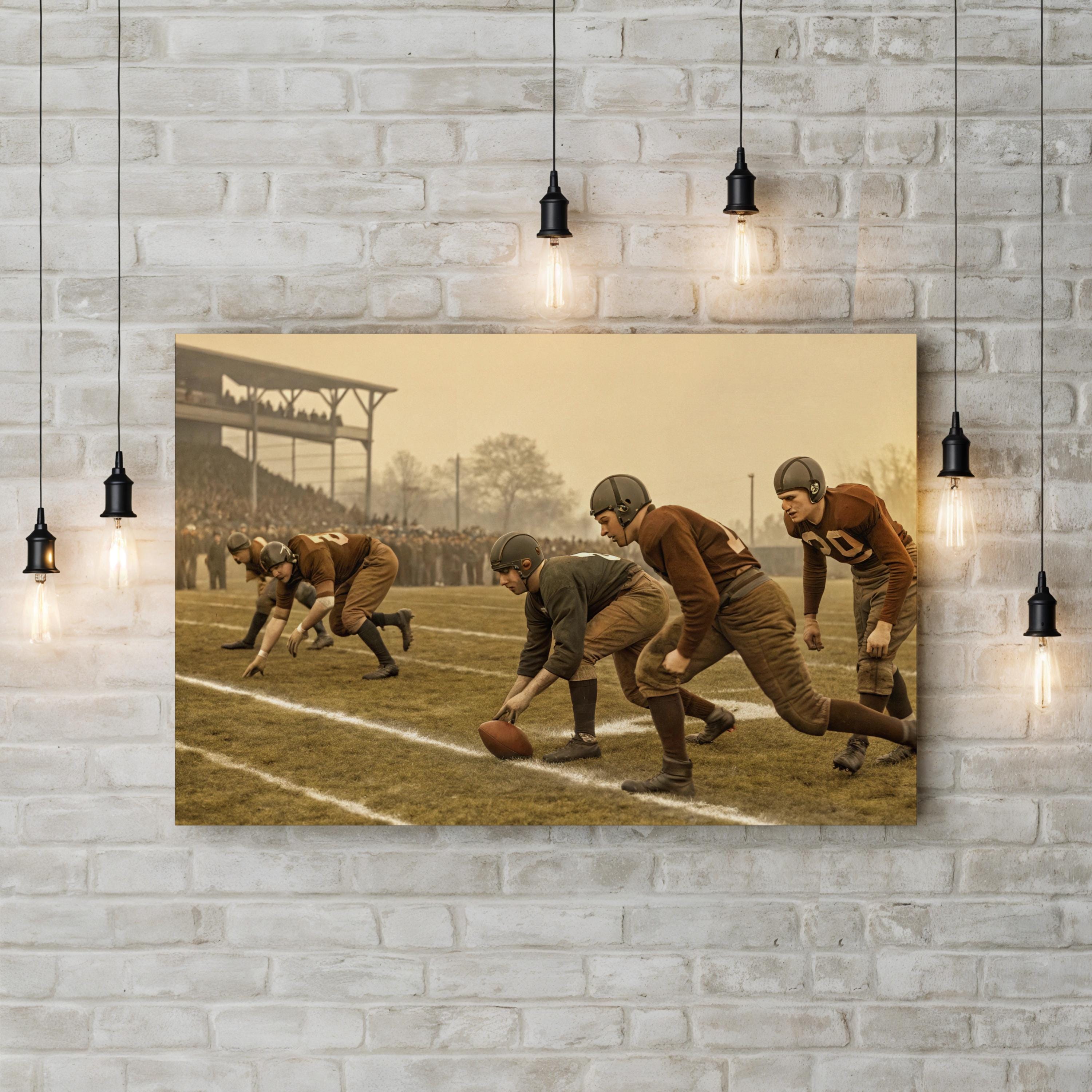 19th Century Football Match – Period Illustration Wall Art | Vintage Sports Canvas Print