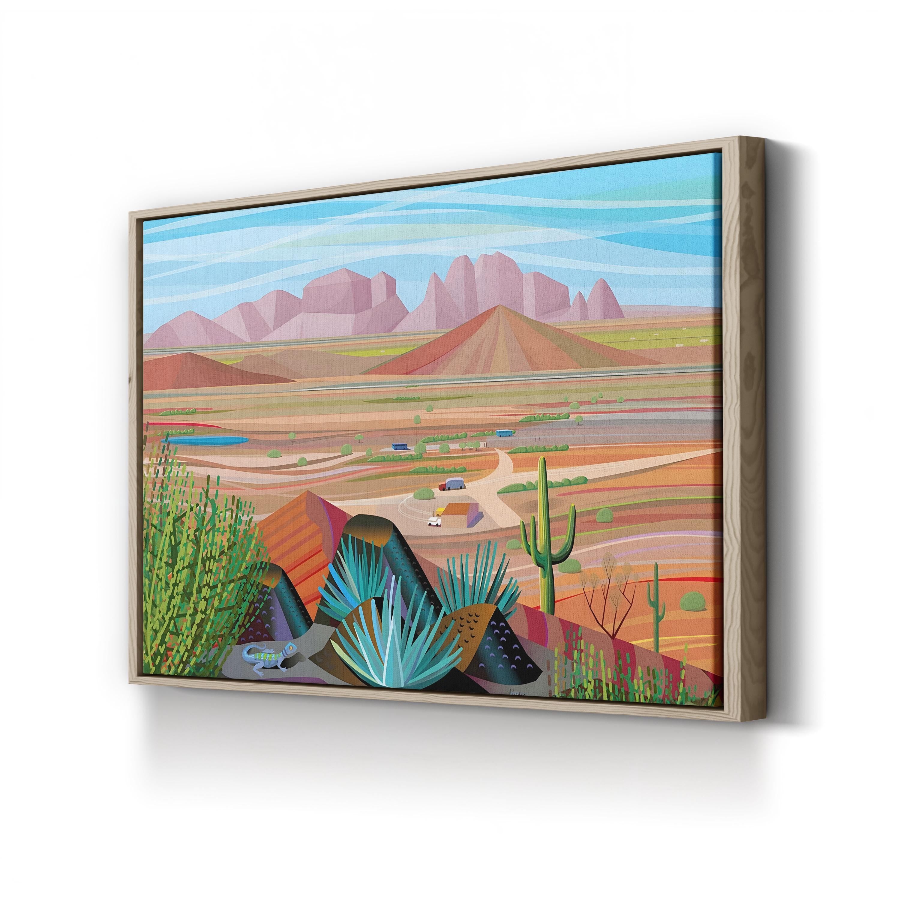 West of Phoenix Canvas Art Print: Southwestern Desert Landscape Wall Art