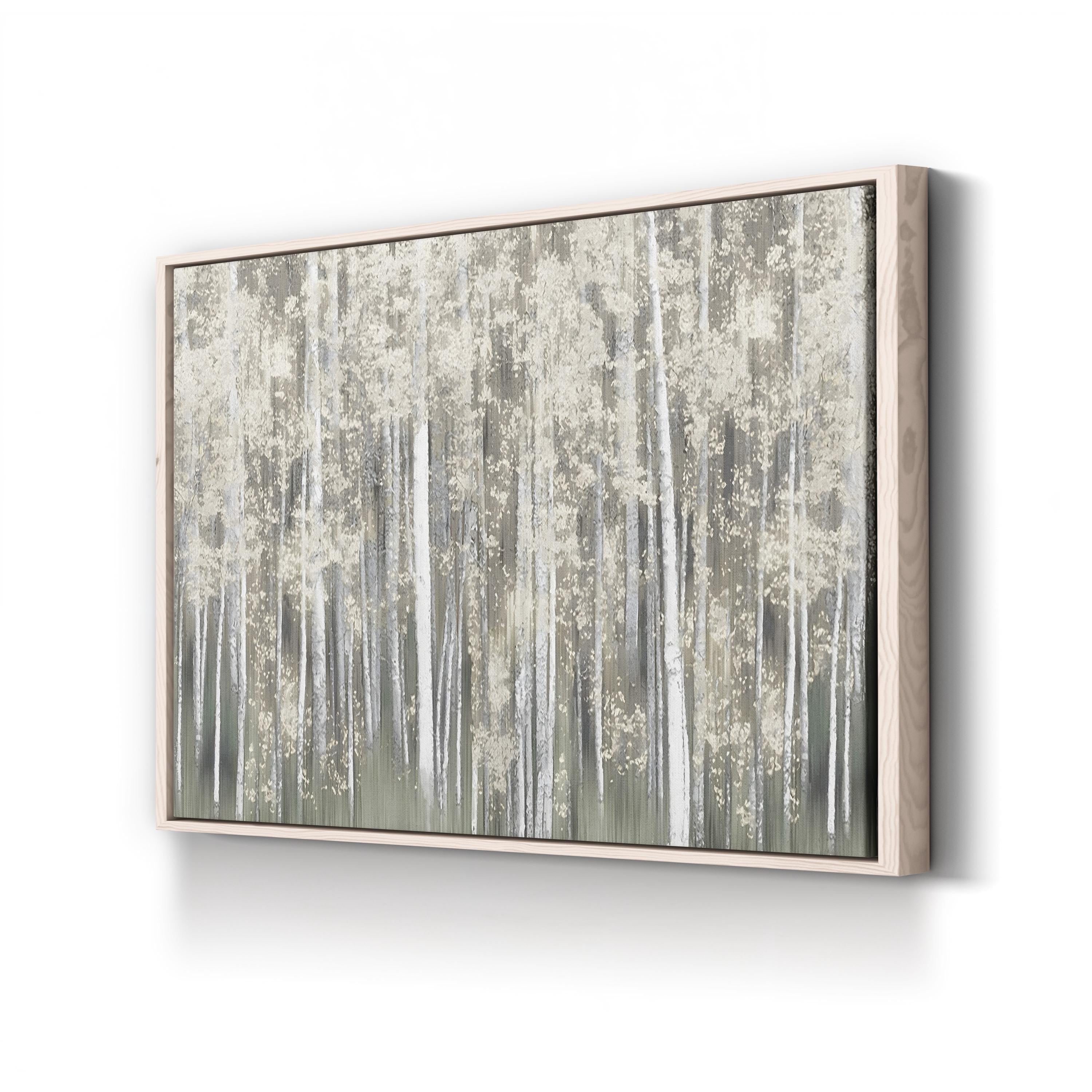 White Birch Grove – Period Illustration Wall Art | Minimalist Rustic Canvas Print