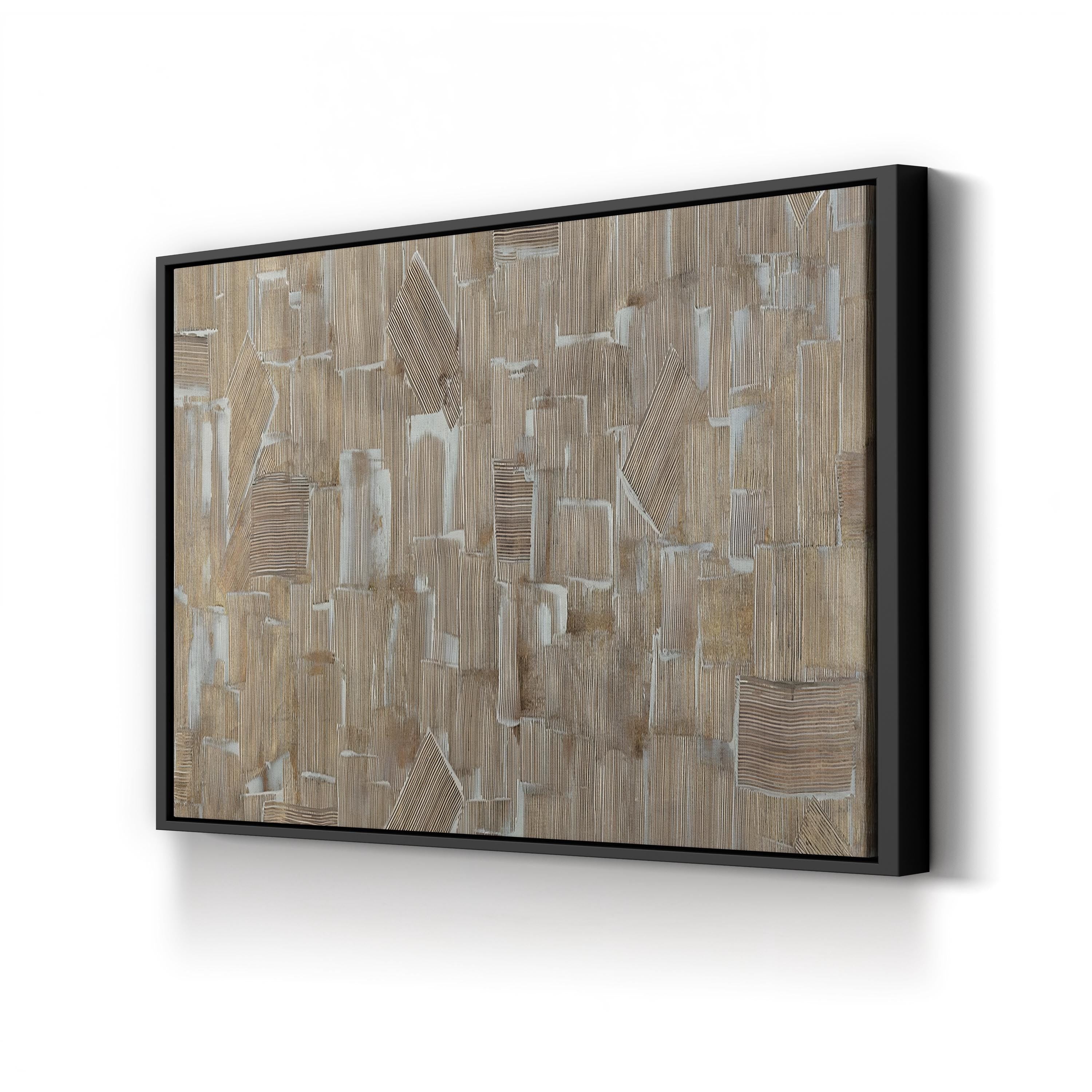 White Gold Wall Art | Contemporary Gold Accent Abstract Canvas by Joshua Schicker