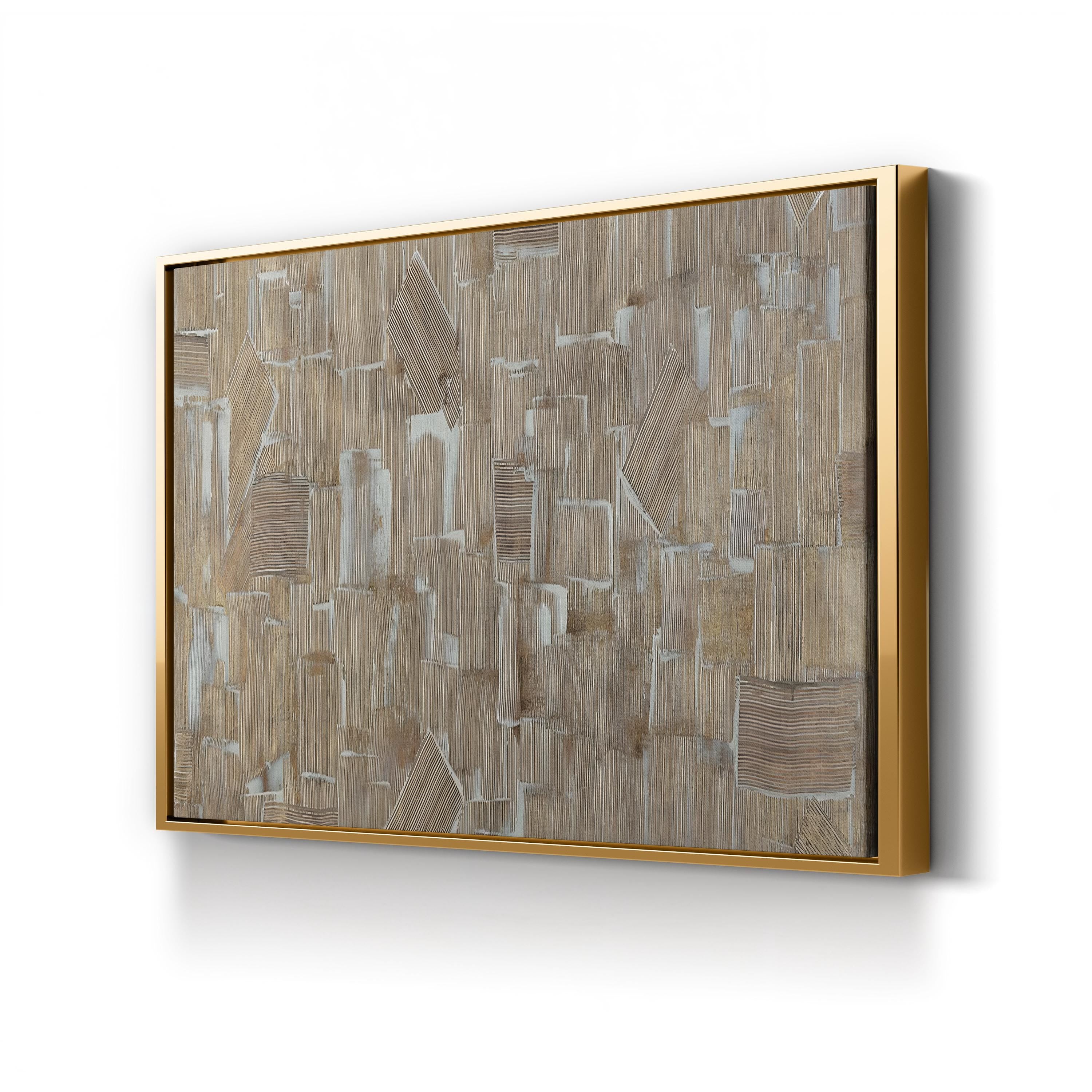 White Gold Wall Art | Contemporary Gold Accent Abstract Canvas by Joshua Schicker