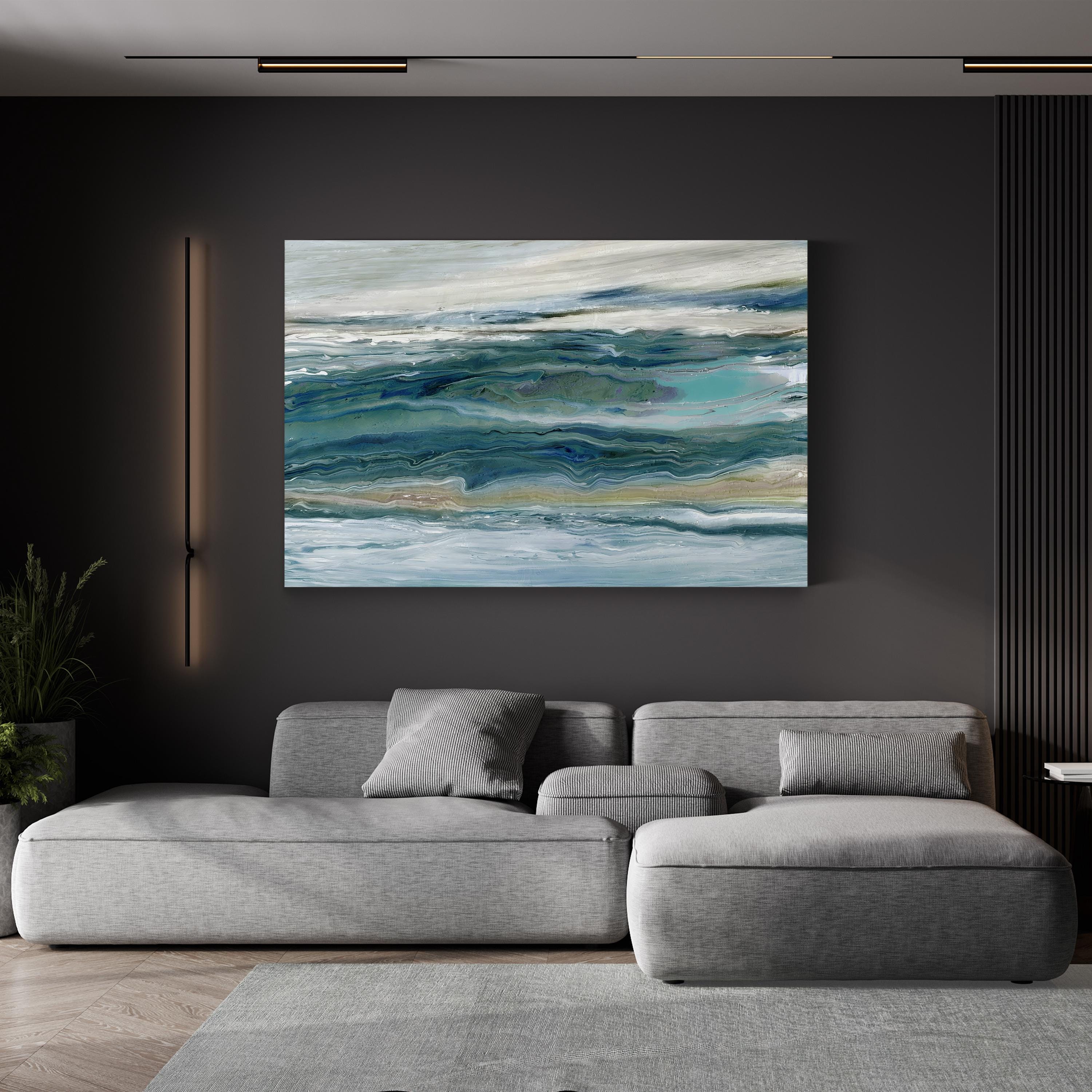 Wind and Water Wall Art by Carol Robinson | Contemporary Abstract Coastal Landscape