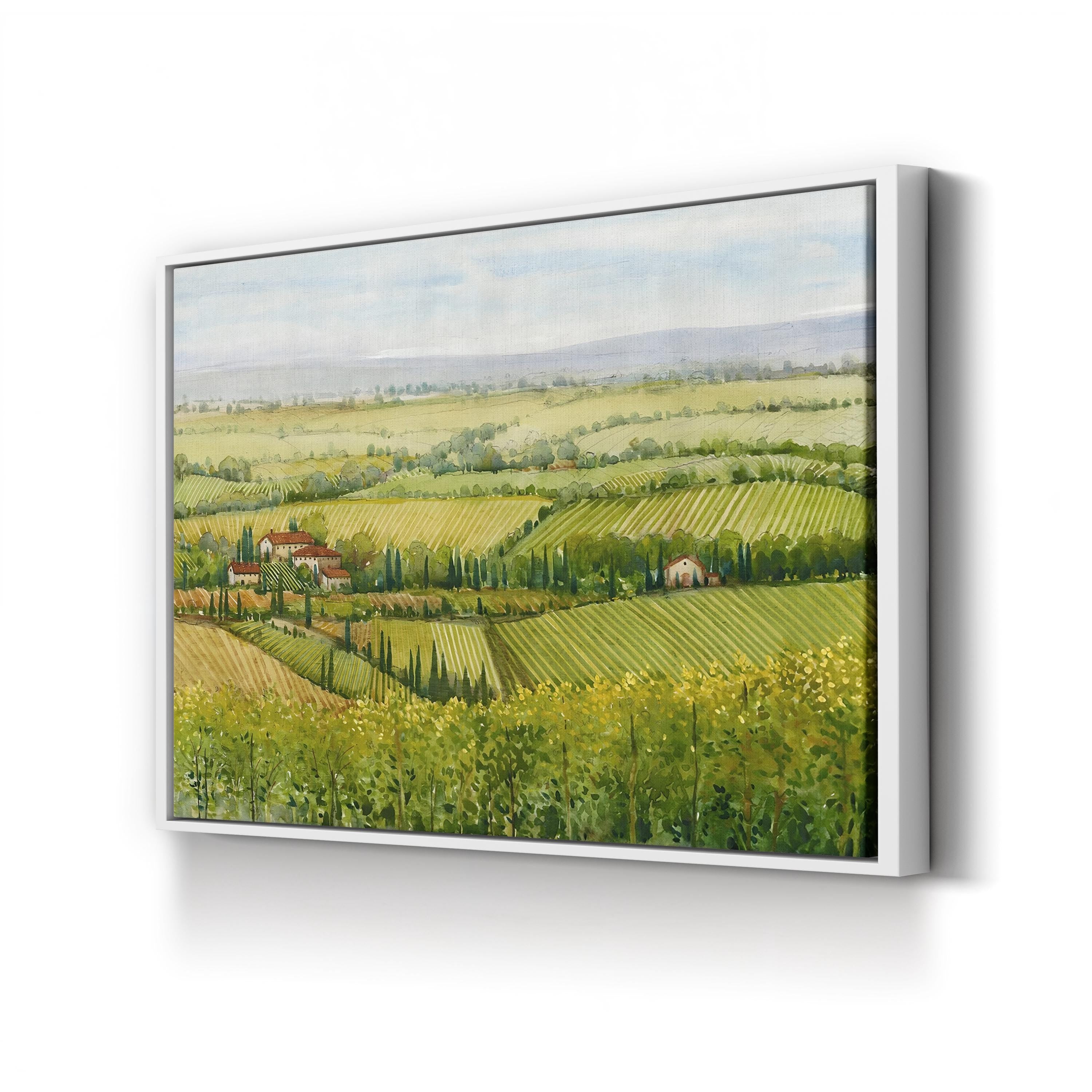 Tuscan Vineyard Canvas Print: Wine Country Landscape Wall Art