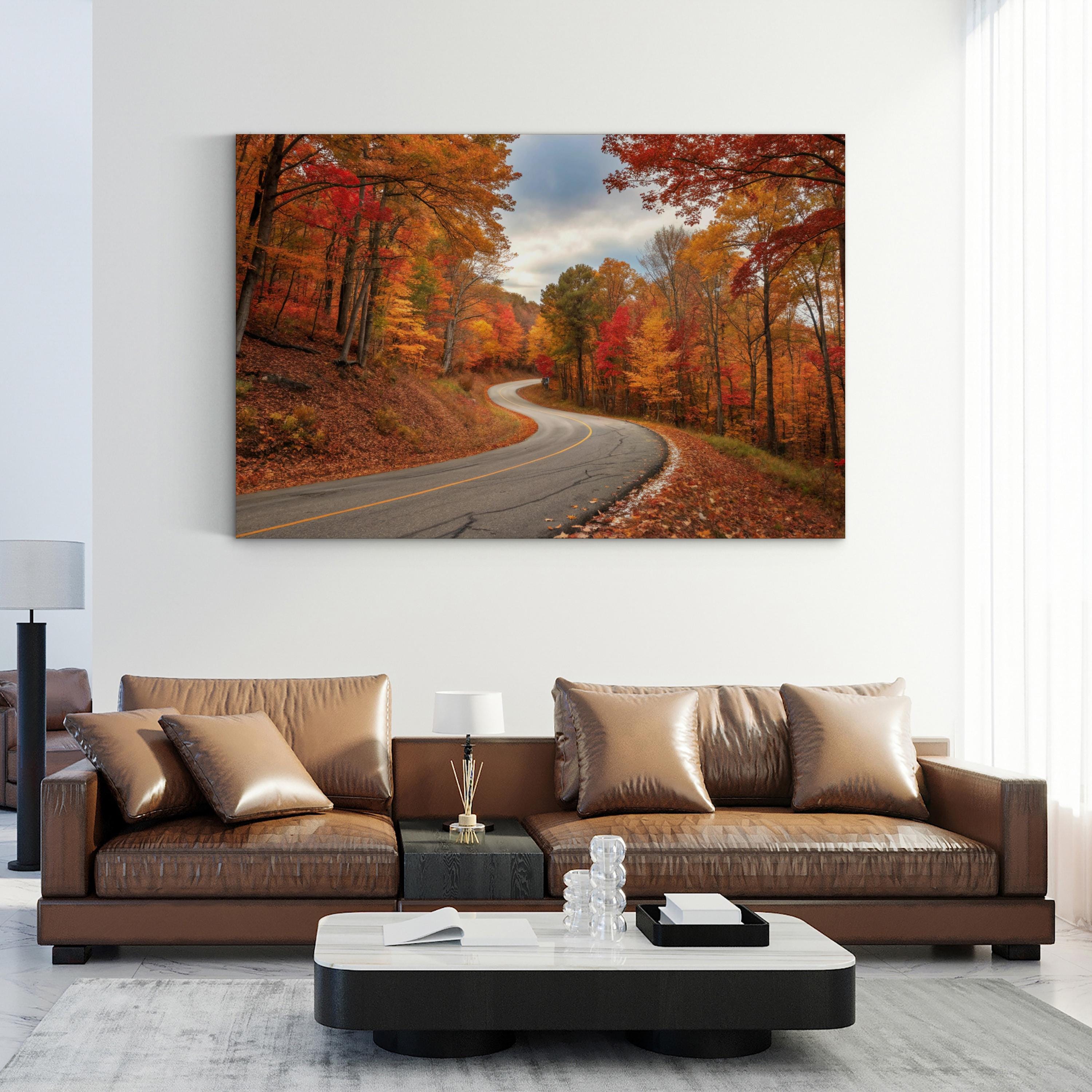 Hocking Hills Fall Foliage, Ohio – Nature Photography Wall Art | Autumn Landscape Canvas Print