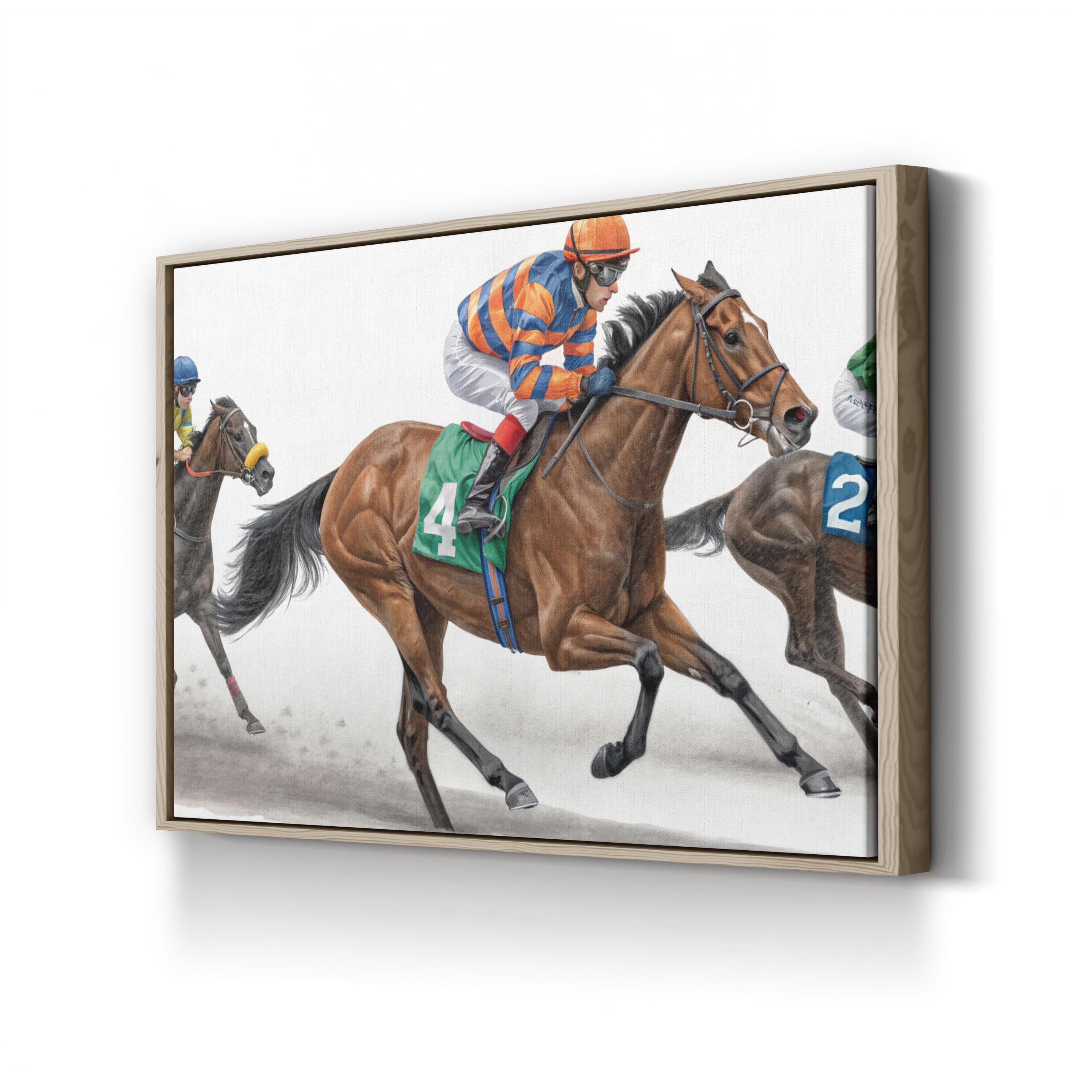Horse Racing Canvas – Equestrian Sports Wall Art