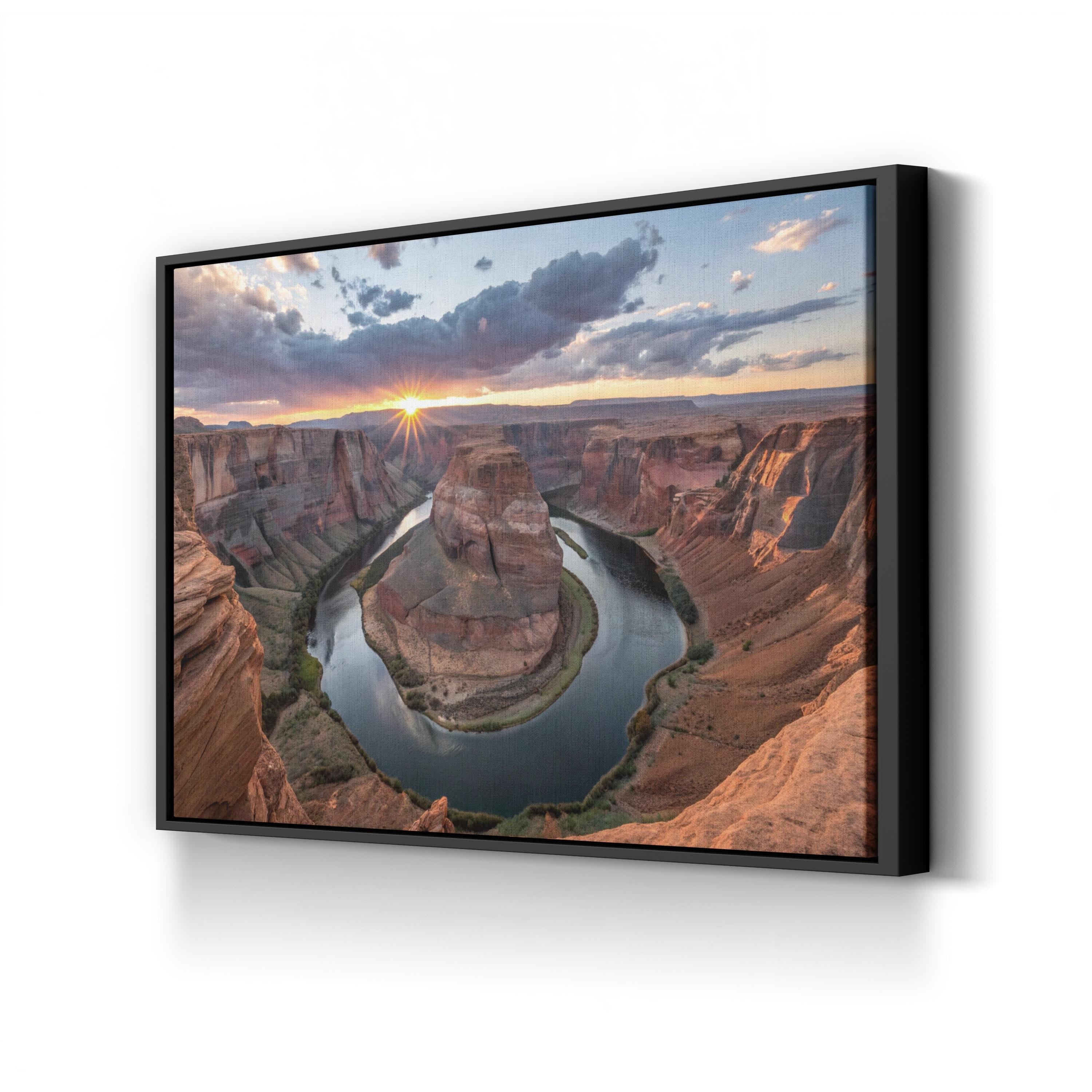 Horseshoe Bend Colorado River – Vintage Photography Wall Art | Nature Canvas Print