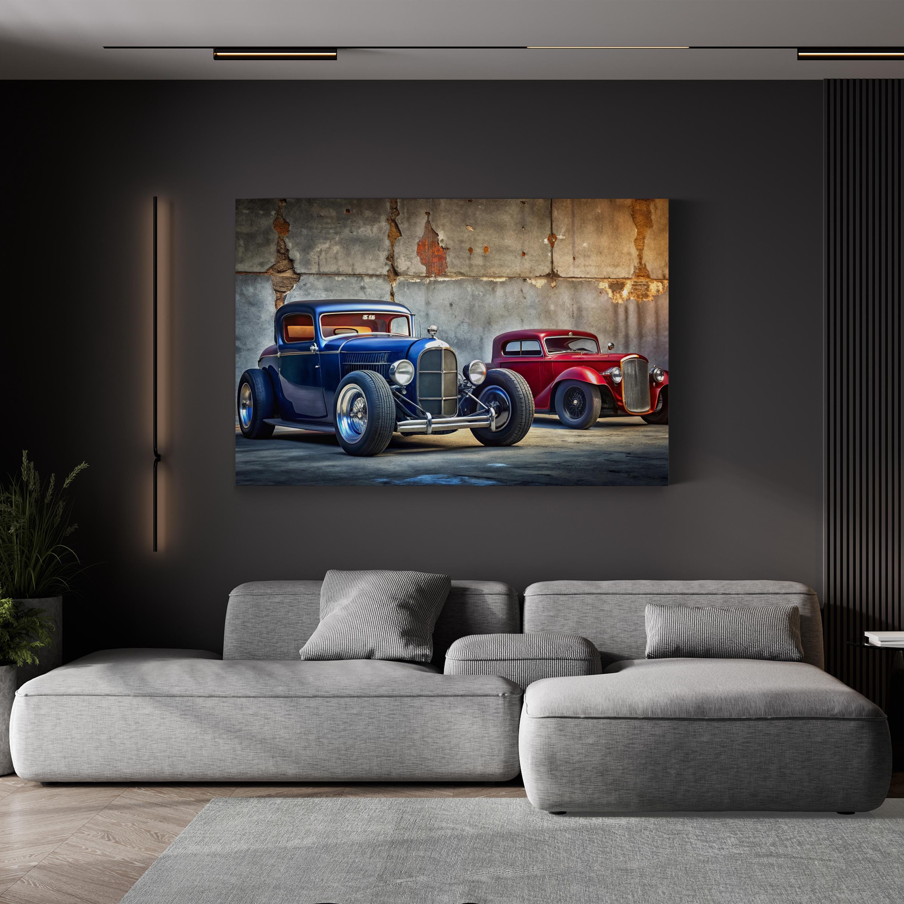 Vintage Hot Rods – Vintage Photography Wall Art | Classic Car Canvas Print