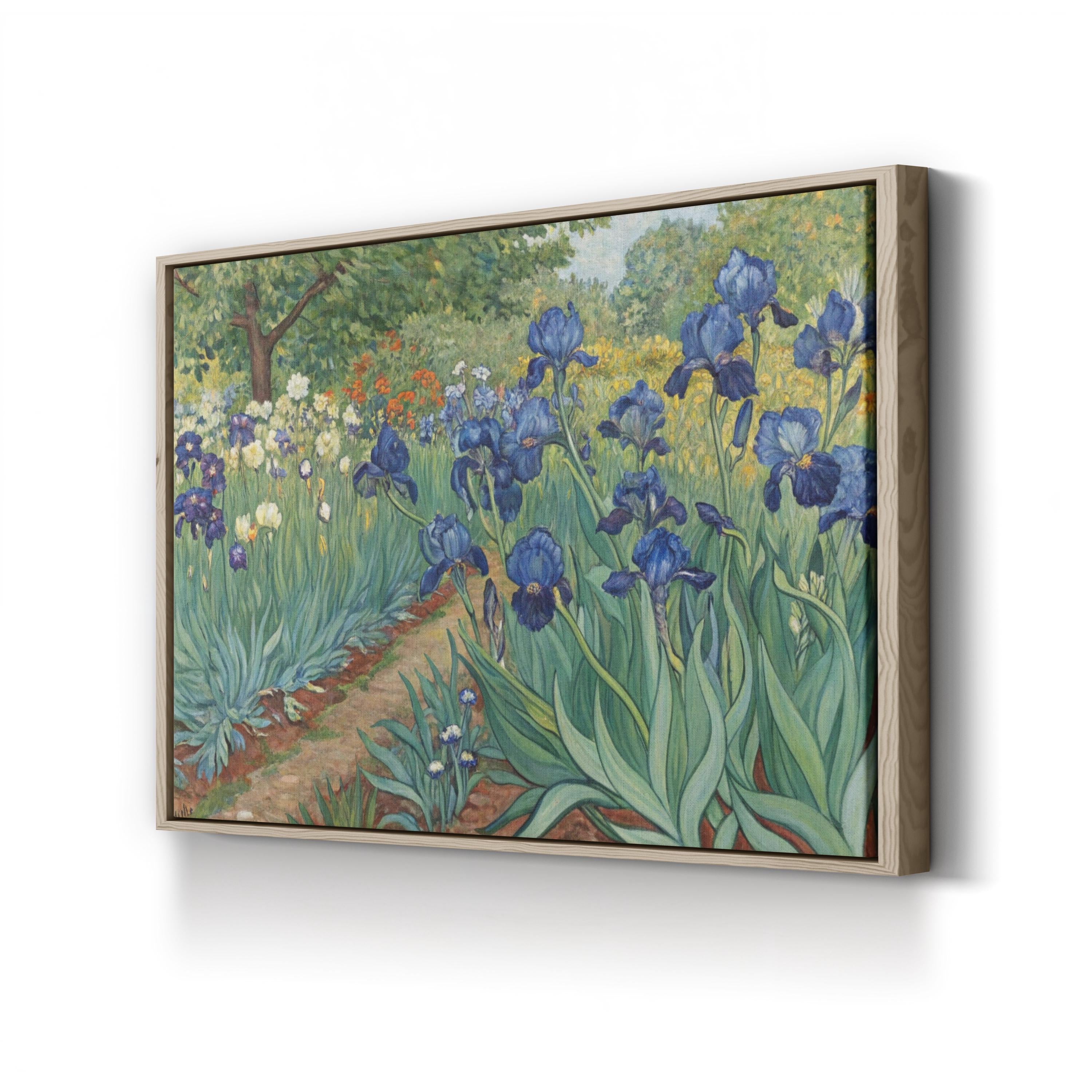 Iris Flower – Period Illustration Wall Art | Botanical Garden Canvas Print