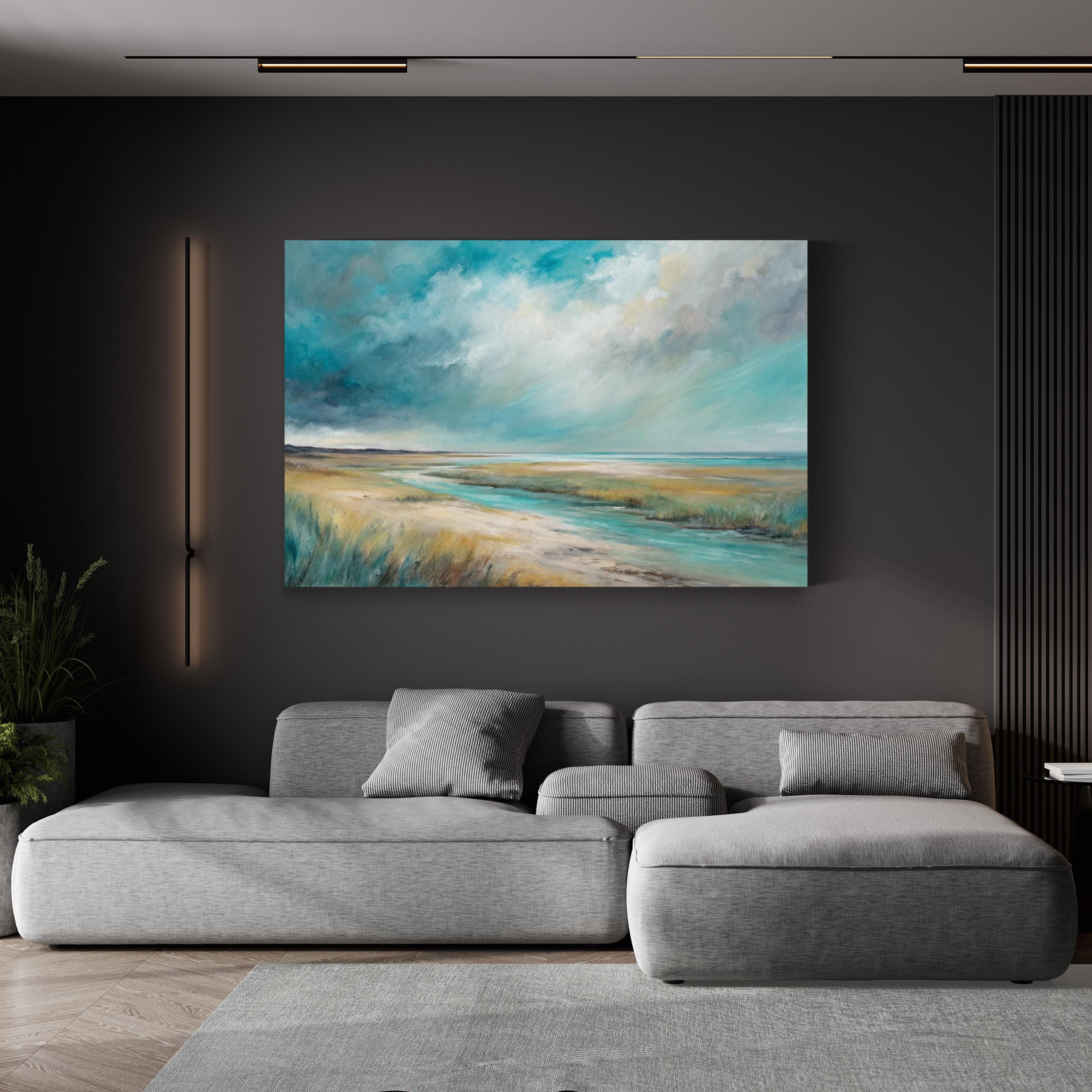 Abstract Ocean Landscape: California Coast Contemporary Coastal Art