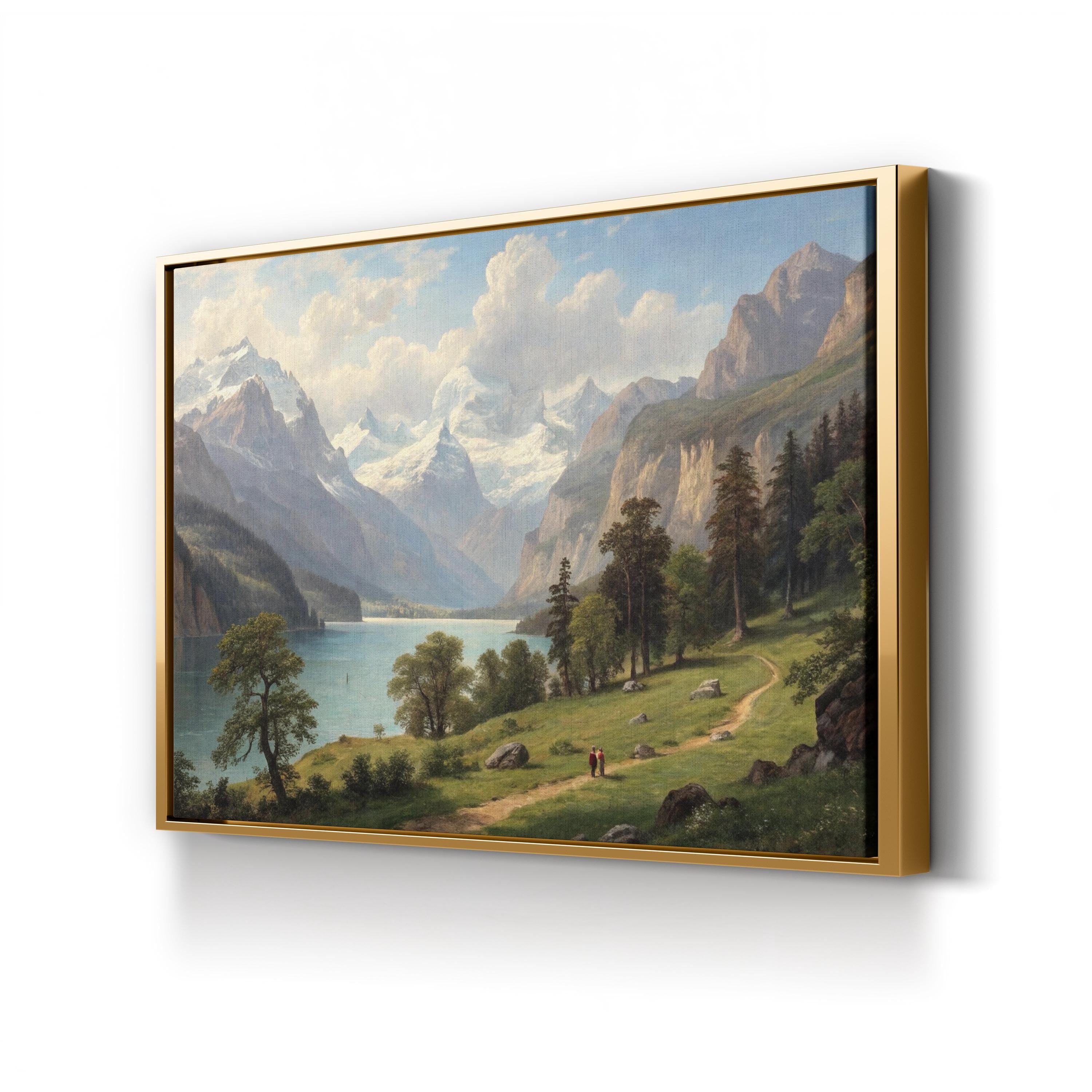 Lake Lucerne, Swiss Alps, Lucerne, Switzerland Wall Art — Scenic Alpine Landscape Canvas Print