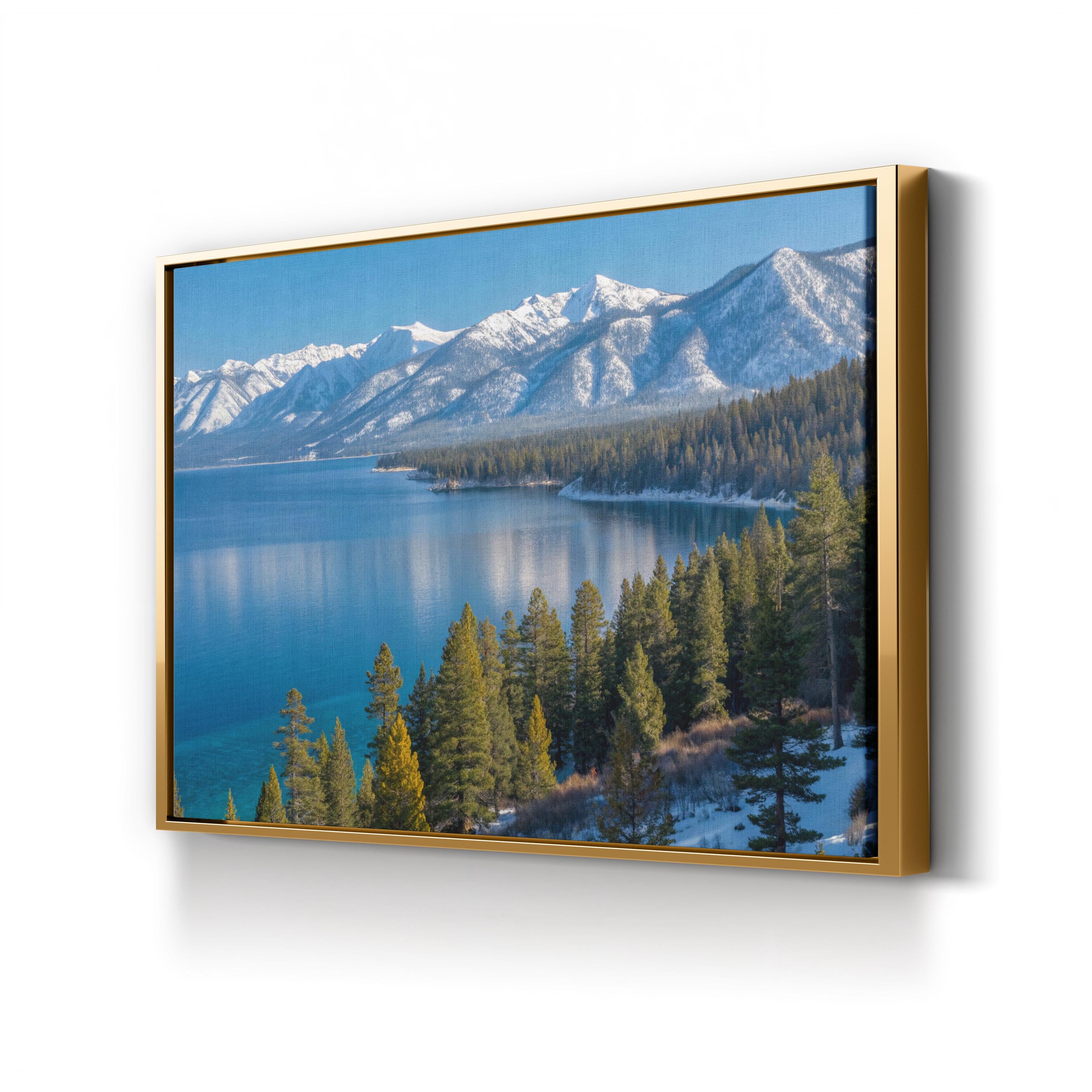 Lake Tahoe Canvas Art – Framed Mountain Landscape