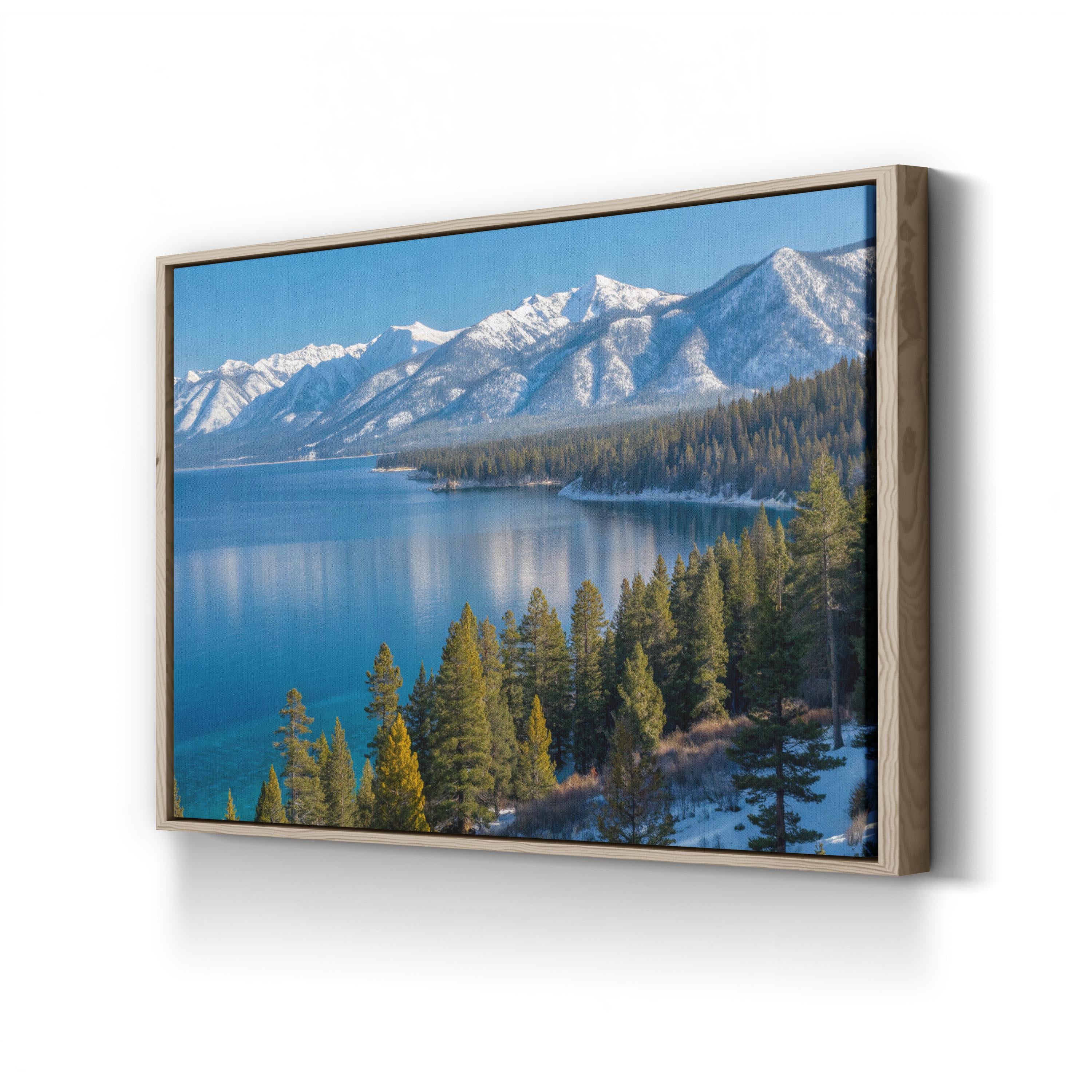 Lake Tahoe Canvas Art – Framed Mountain Landscape