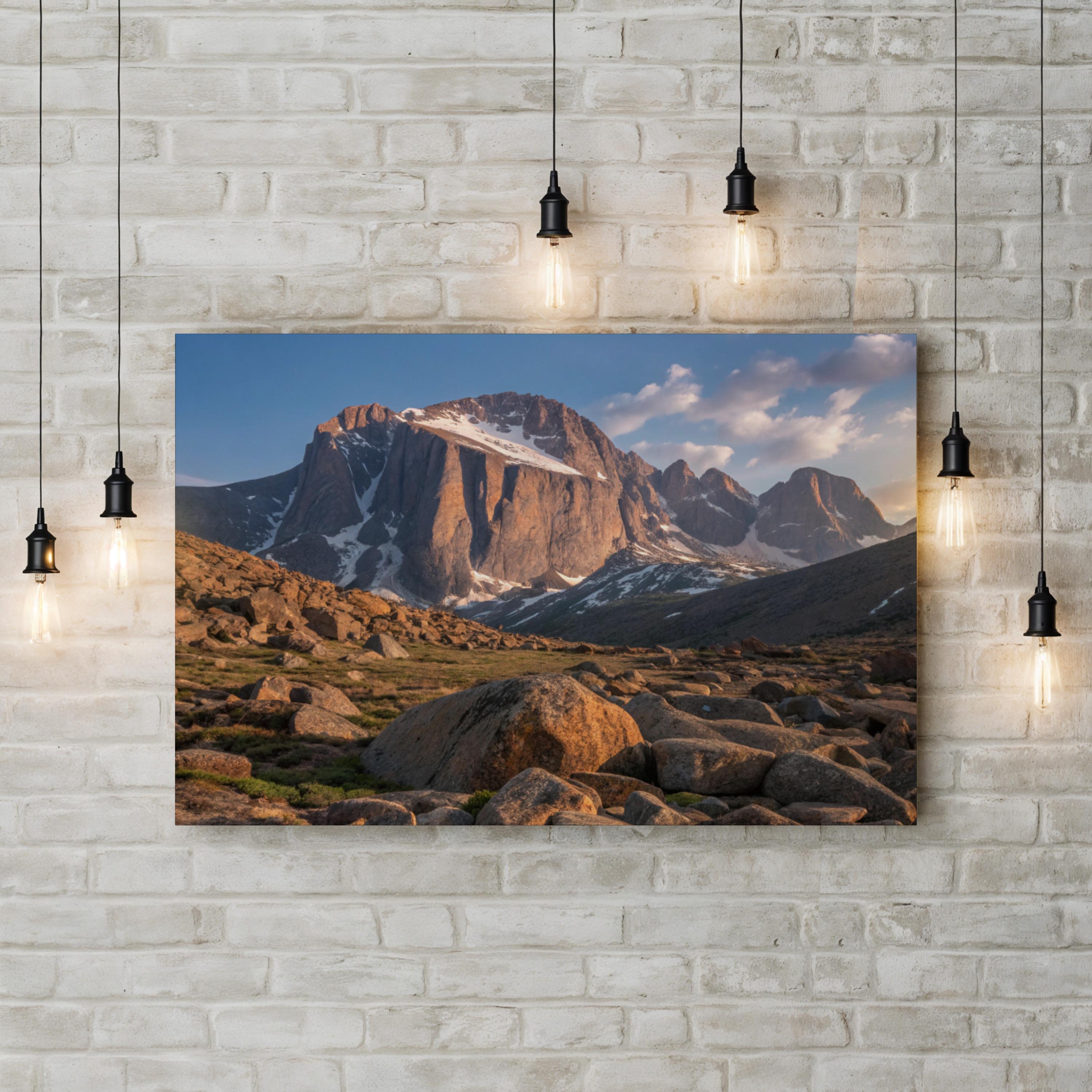 Longs Peak Boulder Field – Vintage Photography Wall Art | Rocky Mountain Canvas Print