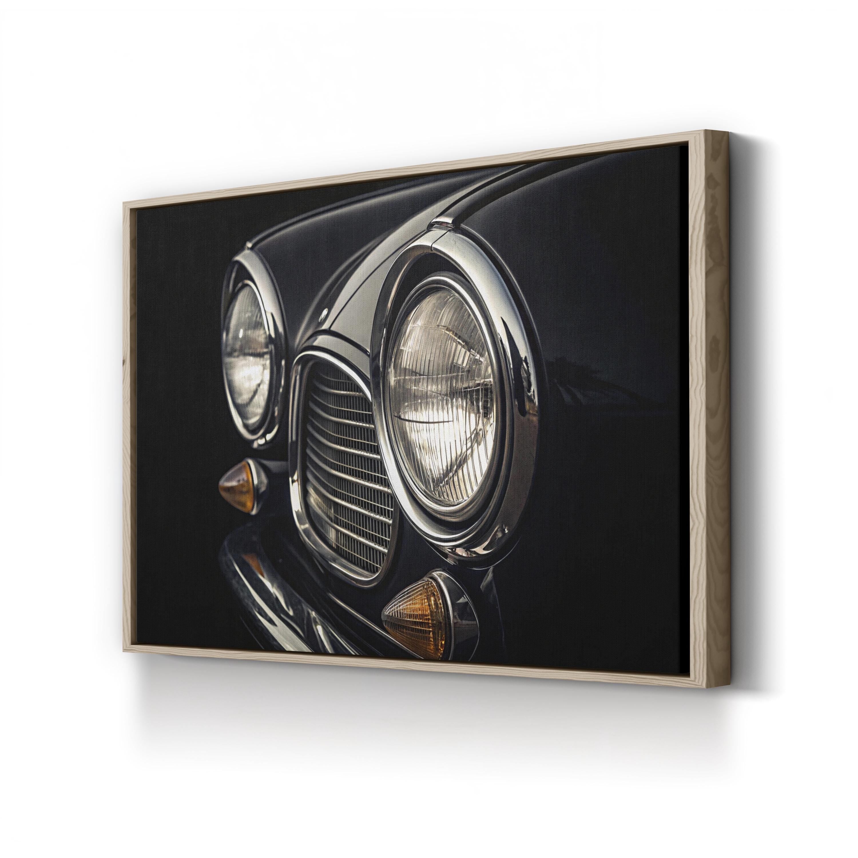 Vintage Car Headlights – Vintage Photography Wall Art | Automotive Canvas Print