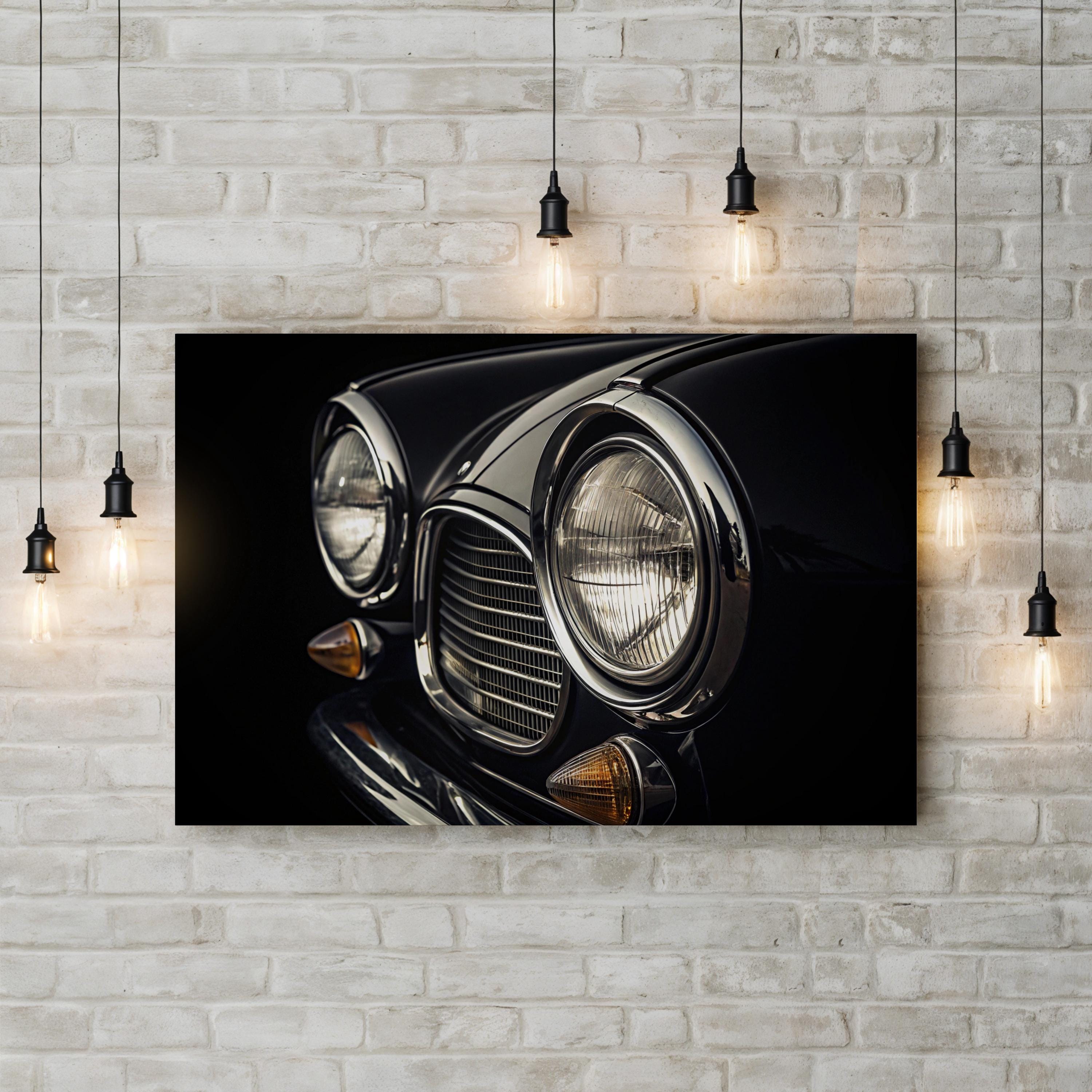Vintage Car Headlights – Vintage Photography Wall Art | Automotive Canvas Print
