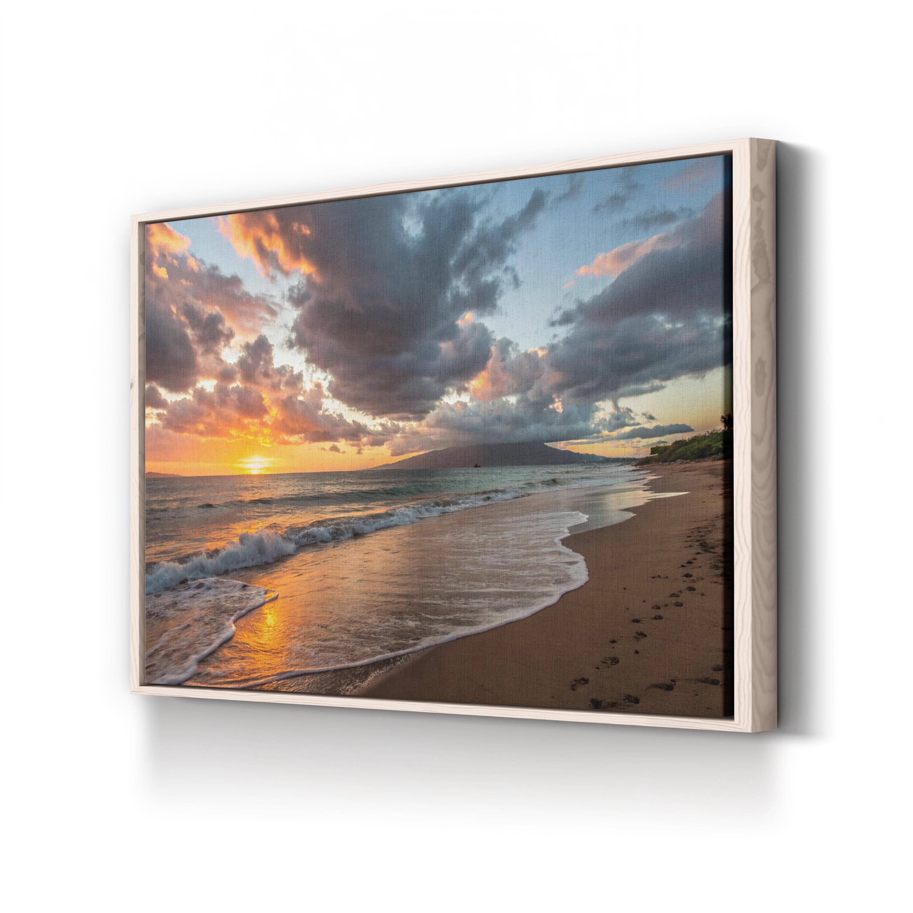 Maui Sunset, Maui, Hawaii, USA Wall Art — Tropical Beach Ocean Canvas Print