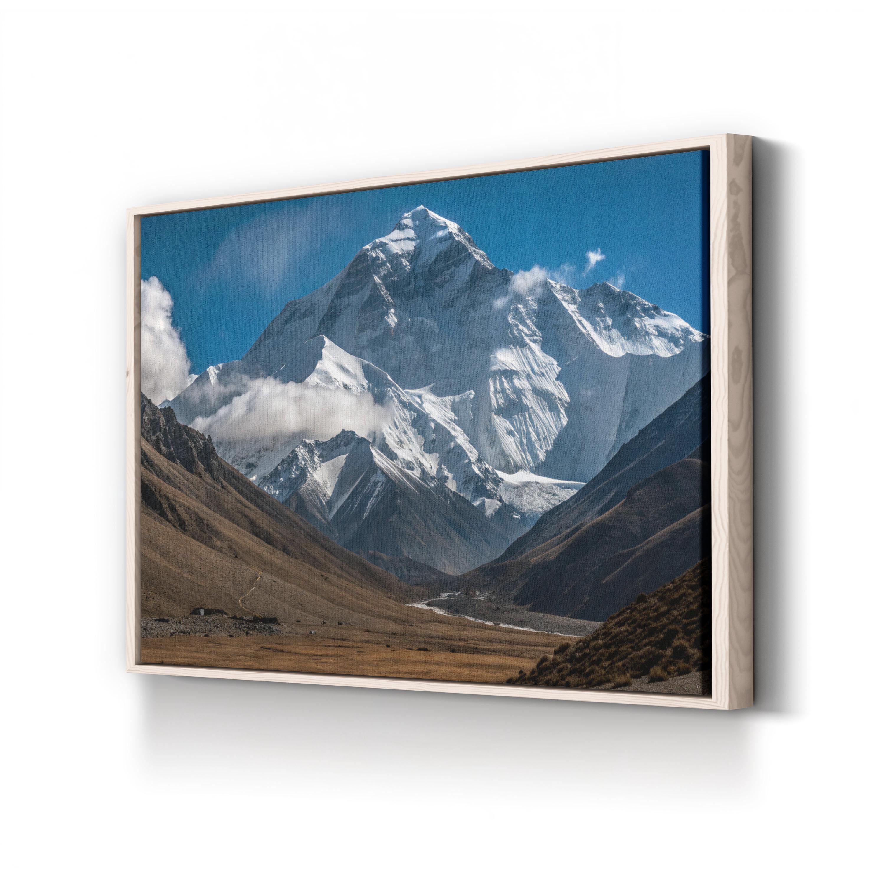 Mount Everest Himalayas – Vintage Photography Wall Art | Mountain Landscape Canvas Print
