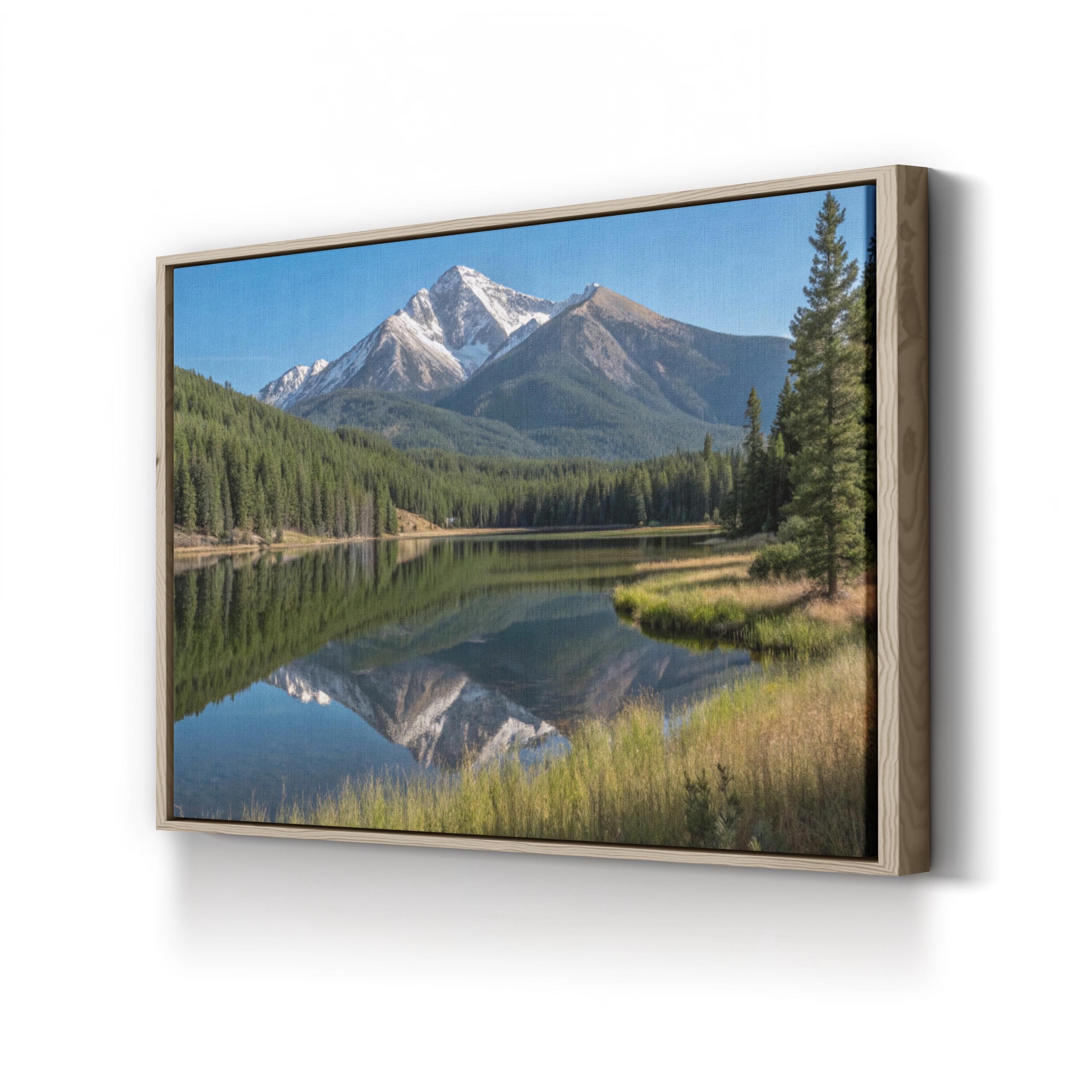 Mount Yale Alpine Reflection – Vintage Photography Wall Art | Colorado Rocky Mountain Canvas Print