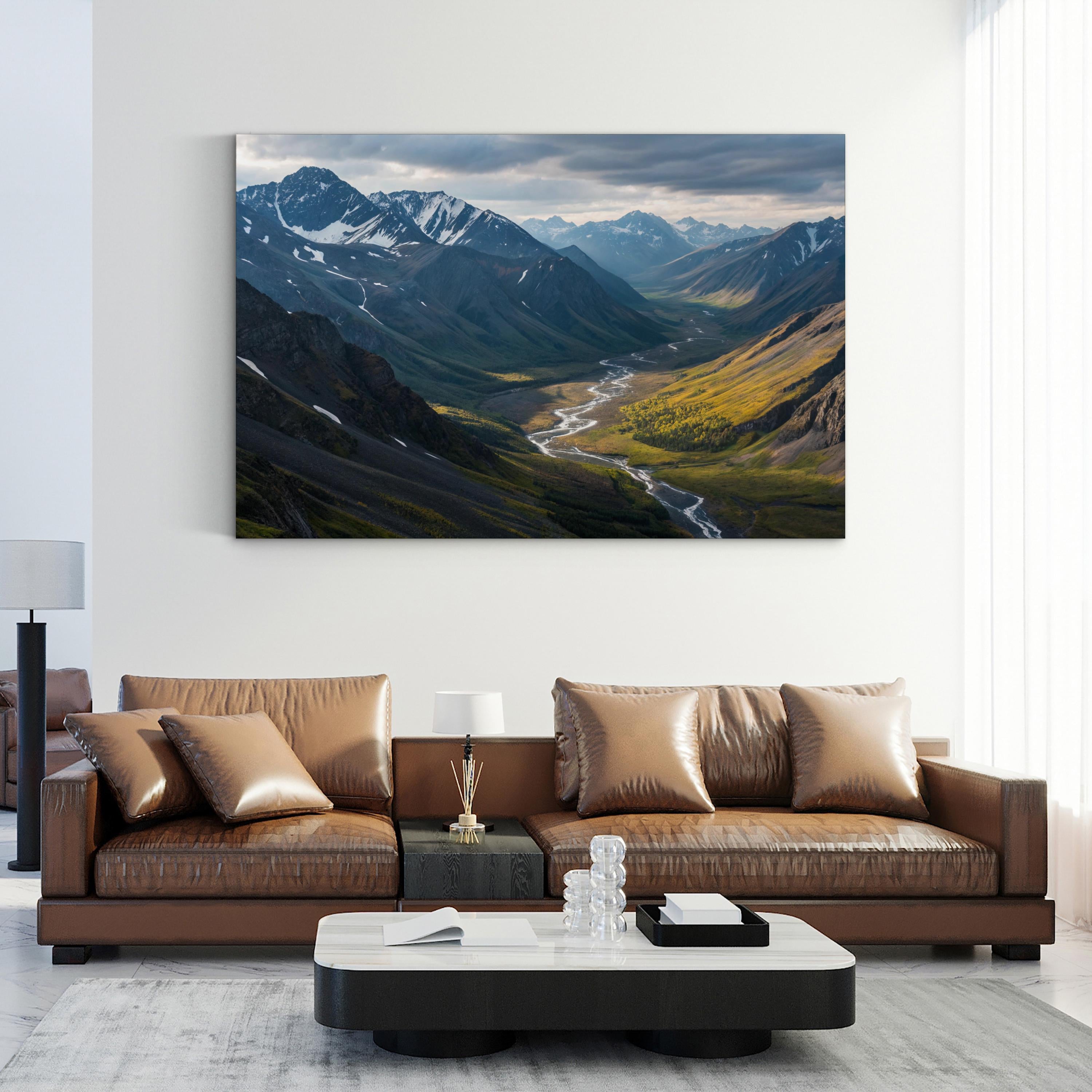 Mountains and Valleys – Vintage Photography Wall Art | Scenic Landscape Canvas Print