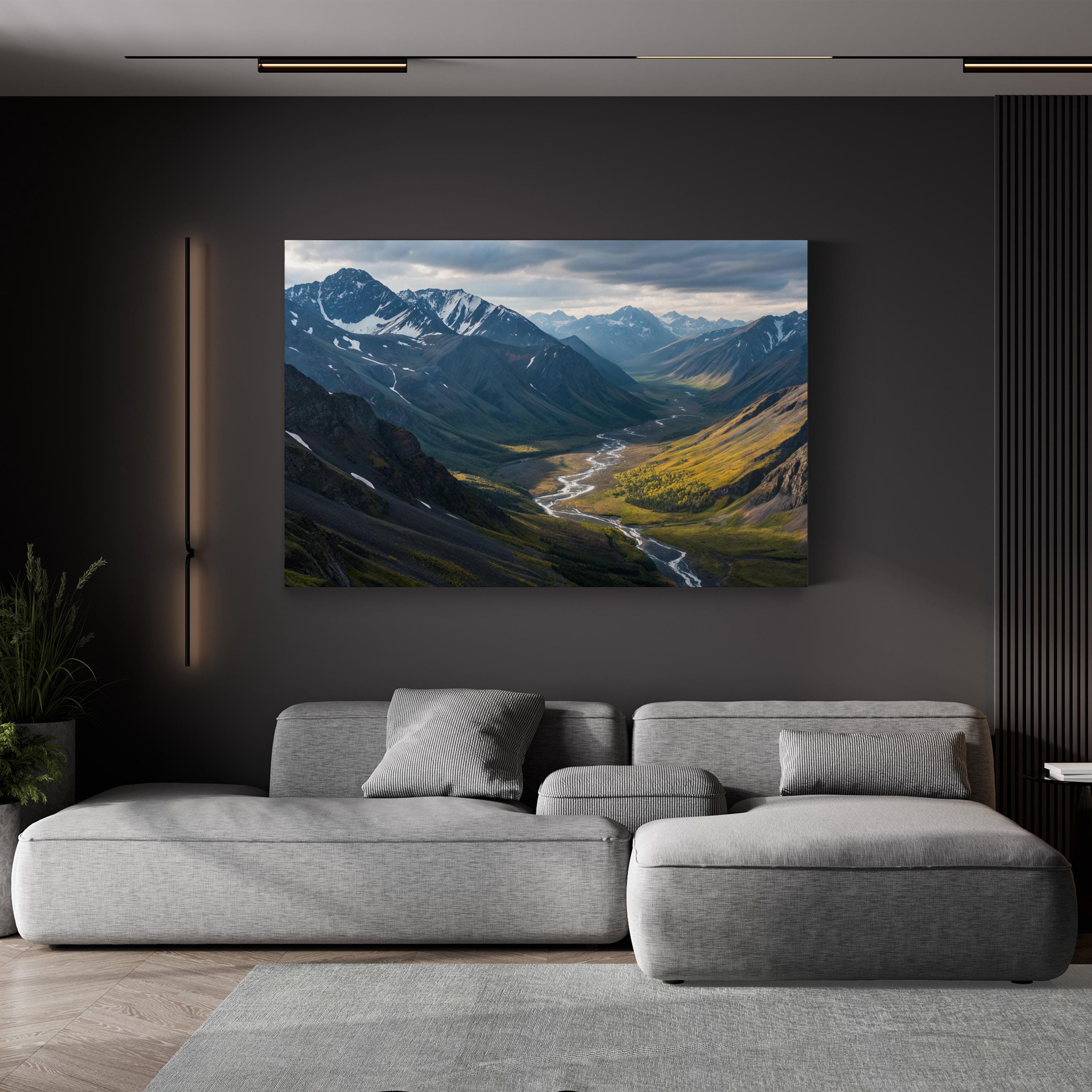 Mountains and Valleys – Vintage Photography Wall Art | Scenic Landscape Canvas Print