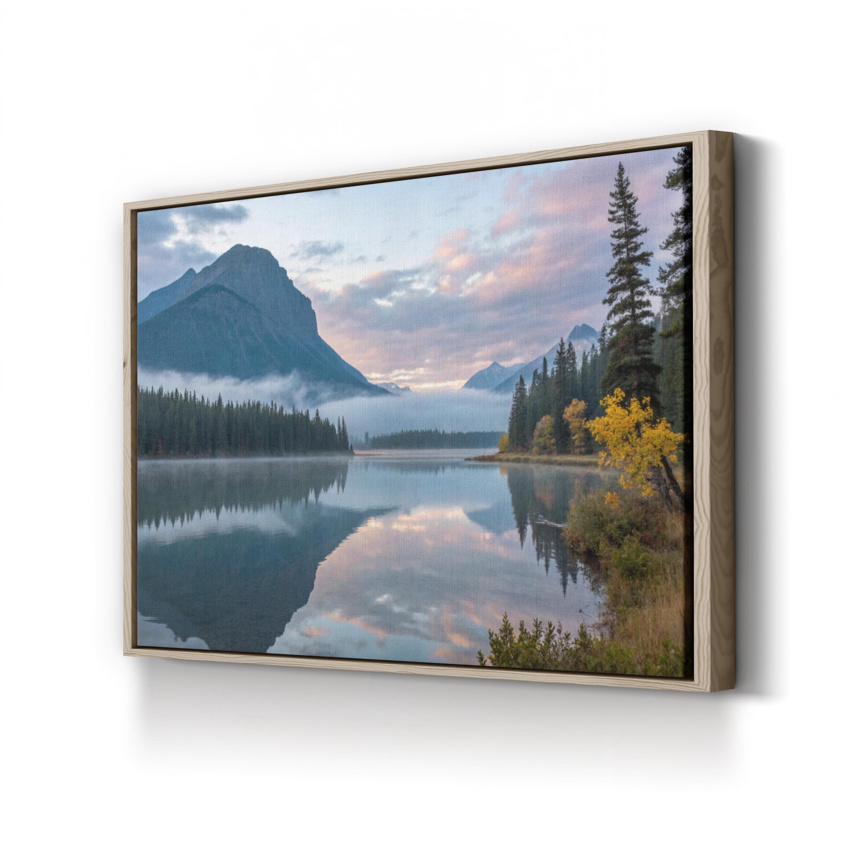 Glacier National Park Mountain Reflection Canvas Wall Art:  Lake McDonald Montana Landscape Print