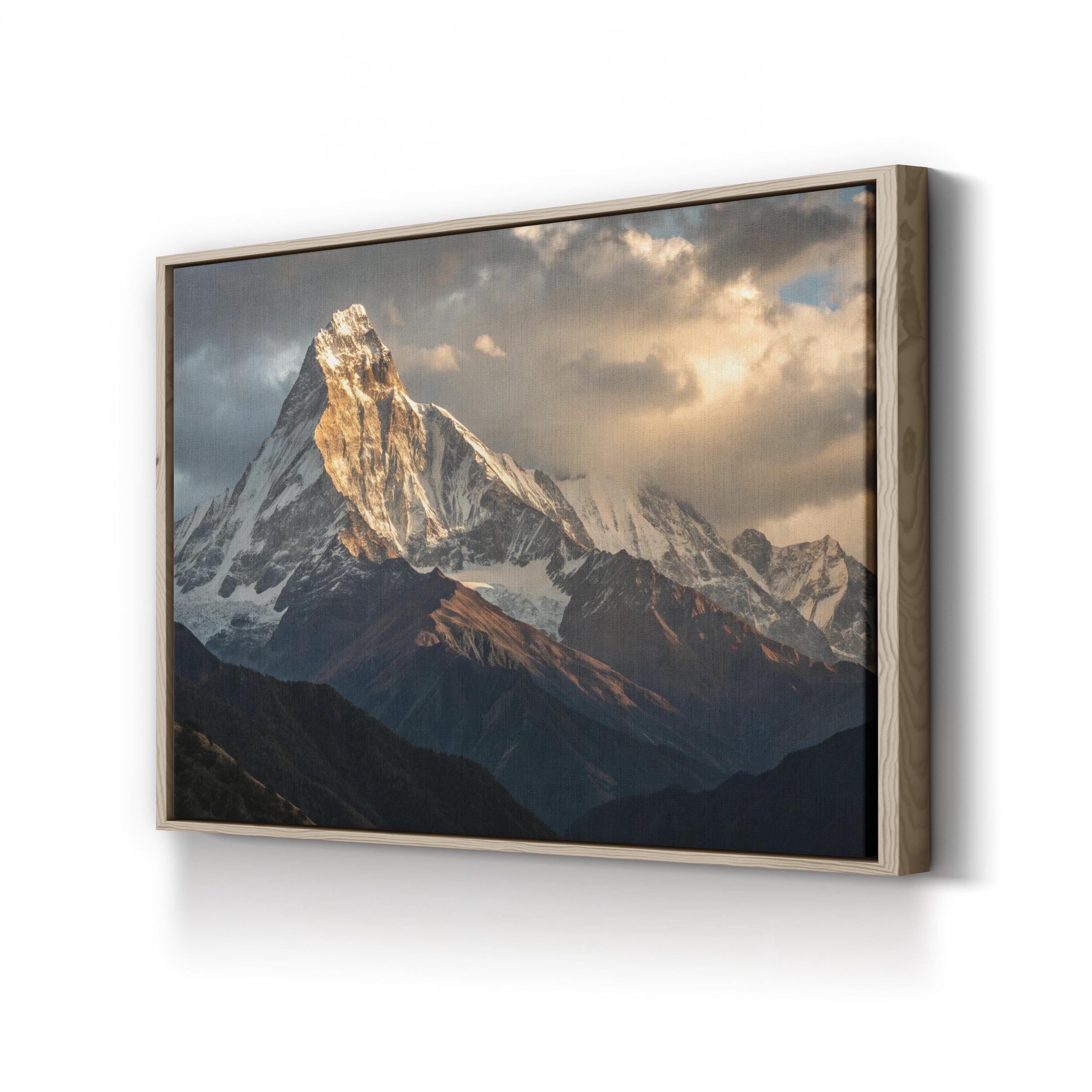 Machhapuchhre Fishtail Mountain – Vintage Photography Wall Art | Himalayas Canvas Print
