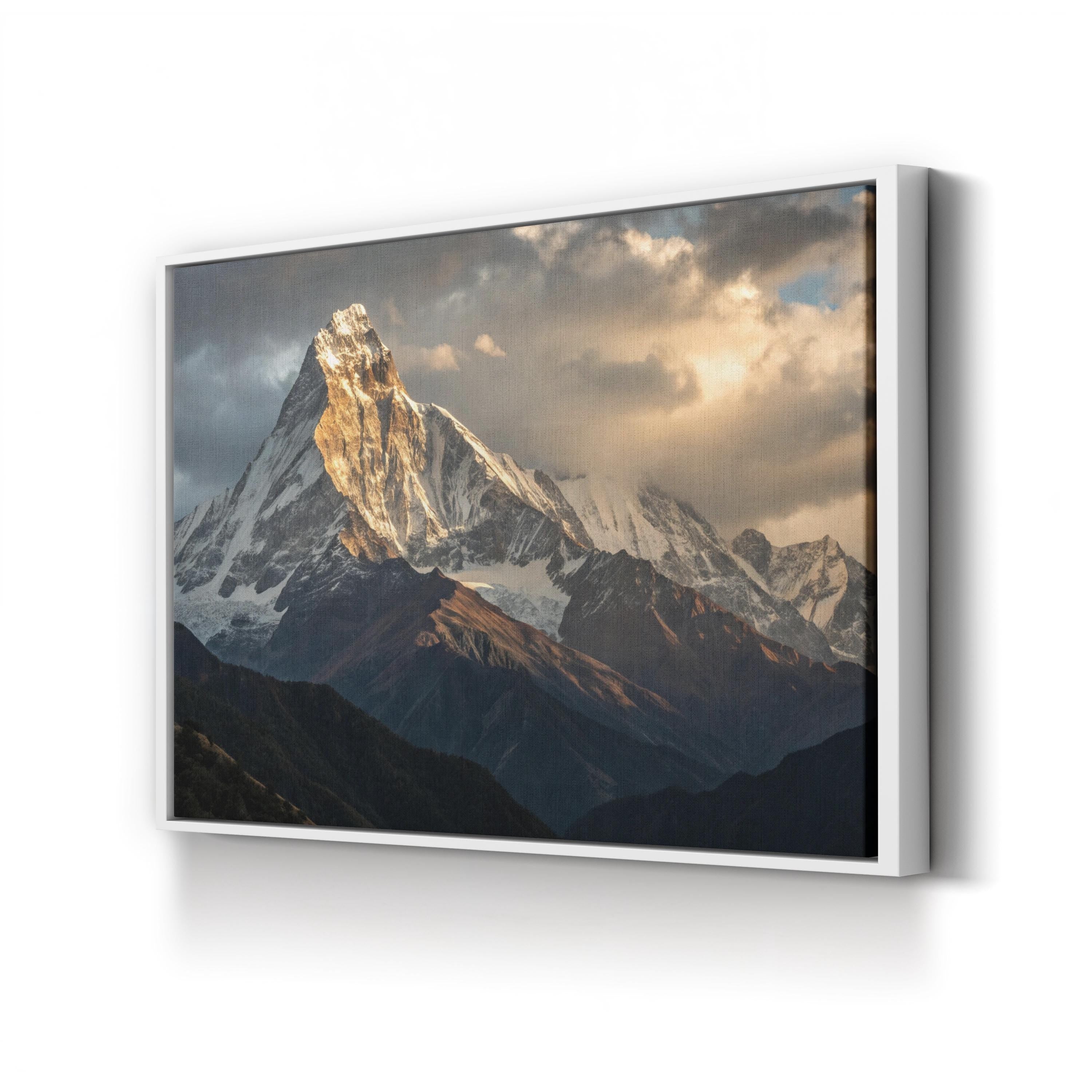 Machhapuchhre Fishtail Mountain – Vintage Photography Wall Art | Himalayas Canvas Print
