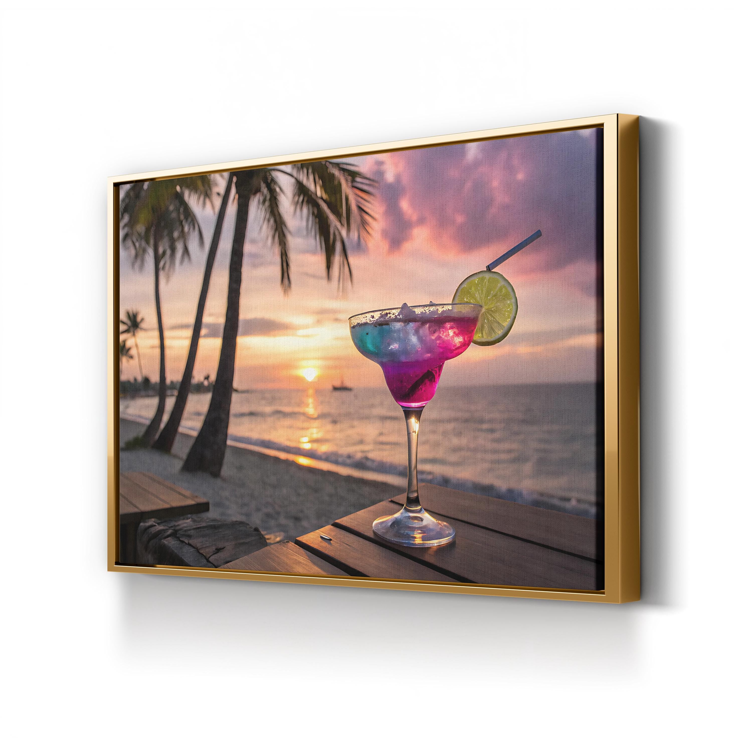 Tropical Drink Paradise – Vintage Photography Wall Art | Beach House Canvas Print