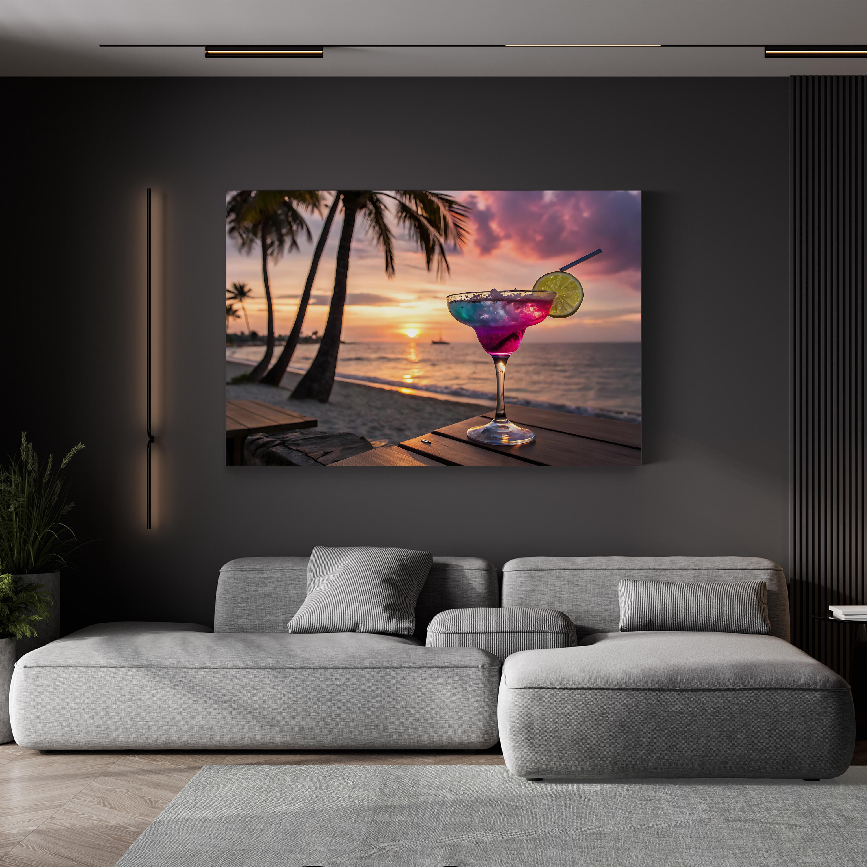 Tropical Drink Paradise – Vintage Photography Wall Art | Beach House Canvas Print