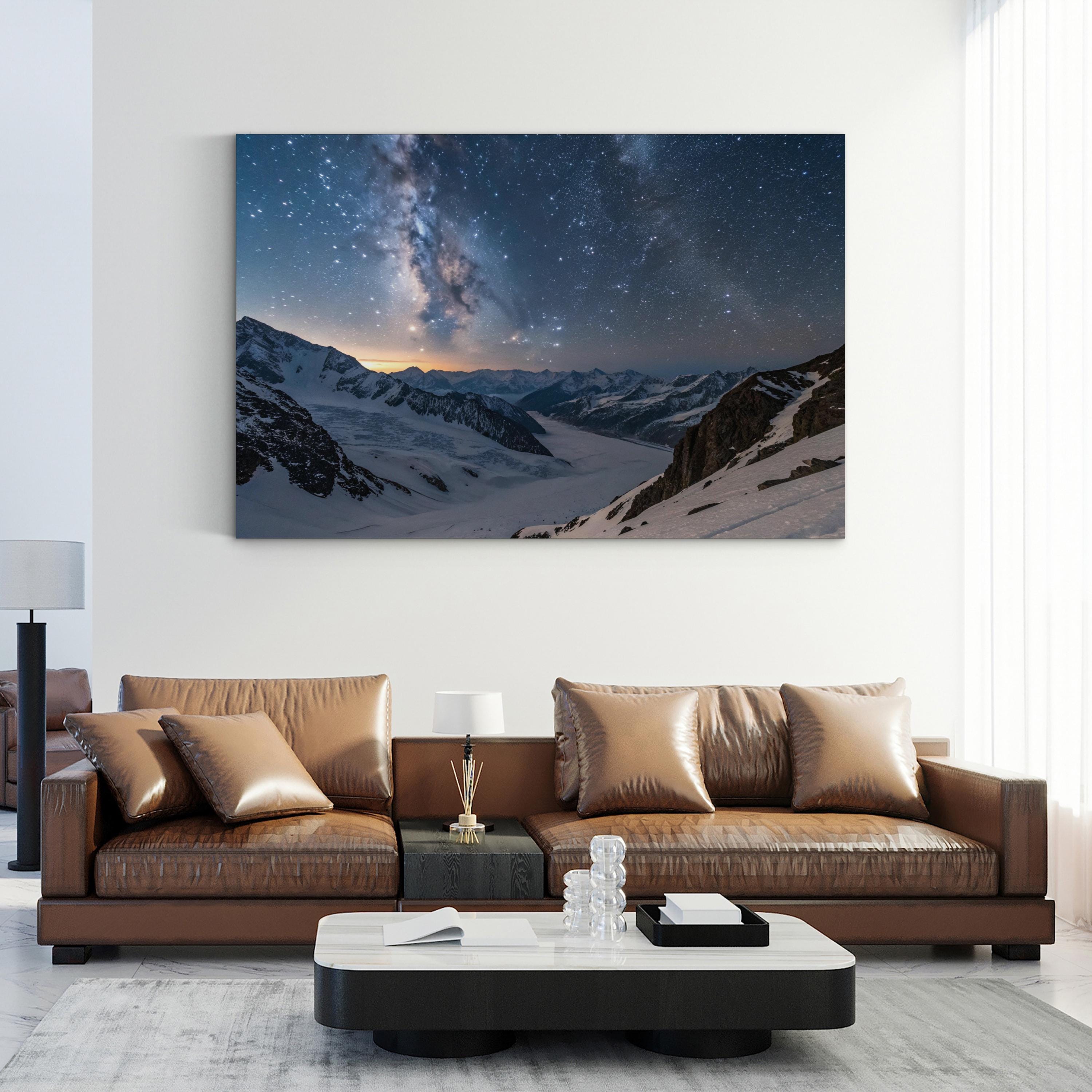 Saint-Véran Observatory Starry Night – Vintage Photography Wall Art | Mountain Canvas Print