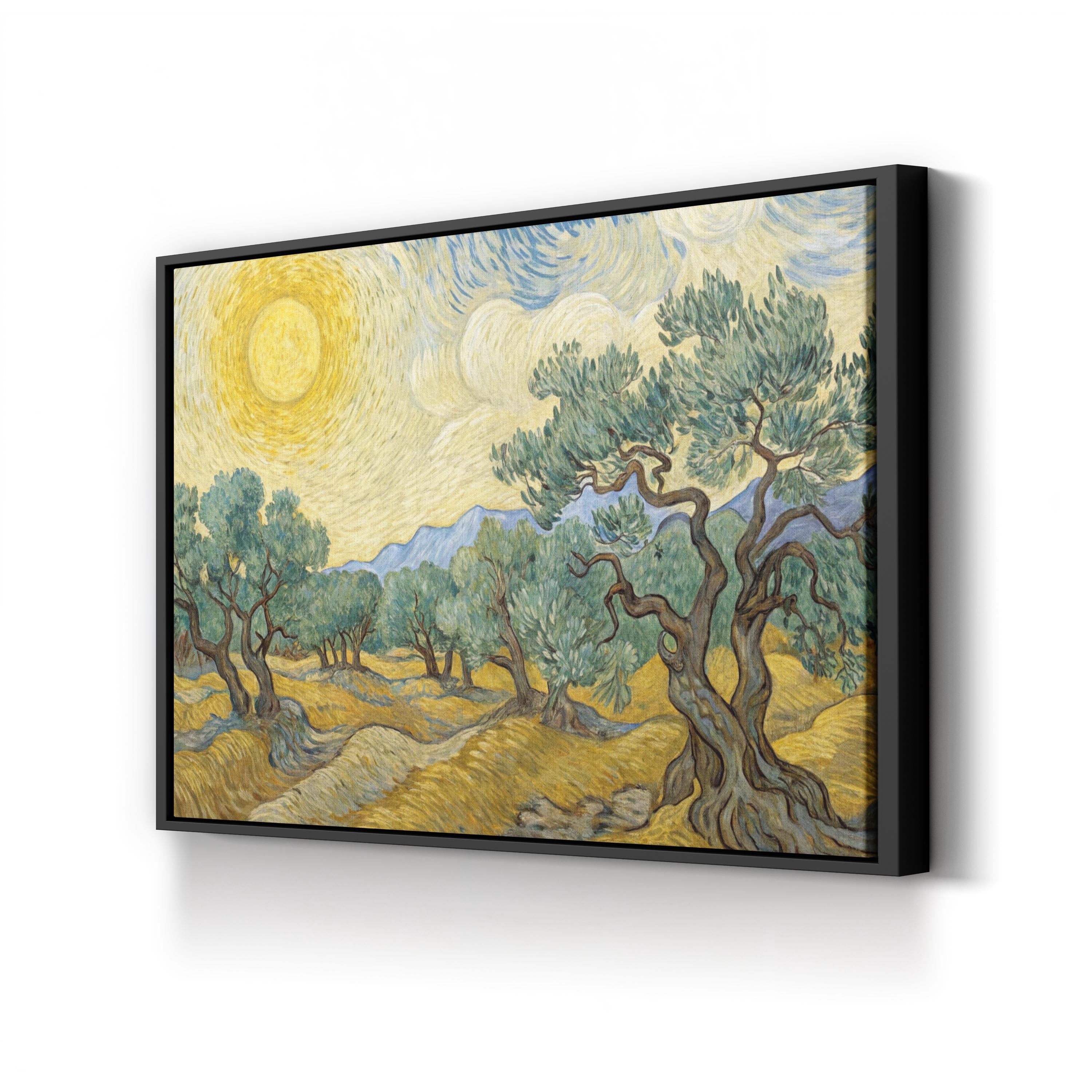 Mediterranean Olive Trees – Period Illustration Wall Art | Rustic Landscape Canvas Print