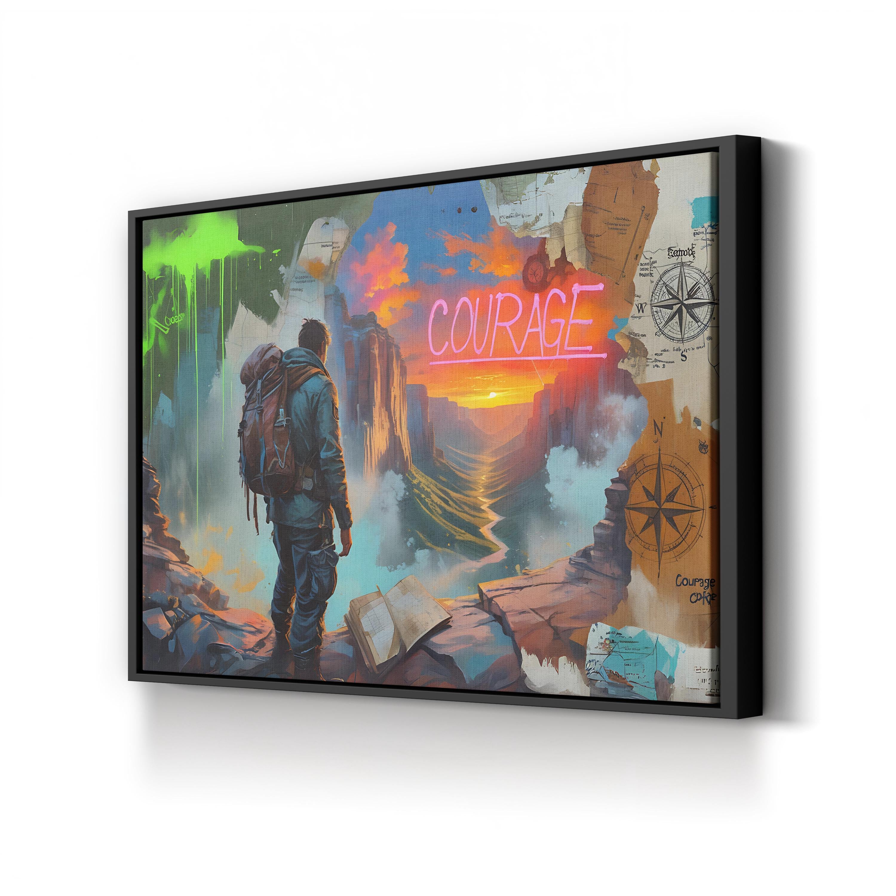 Adventure Mountain Landscape – Period Illustration Wall Art | Inspirational Canvas Print